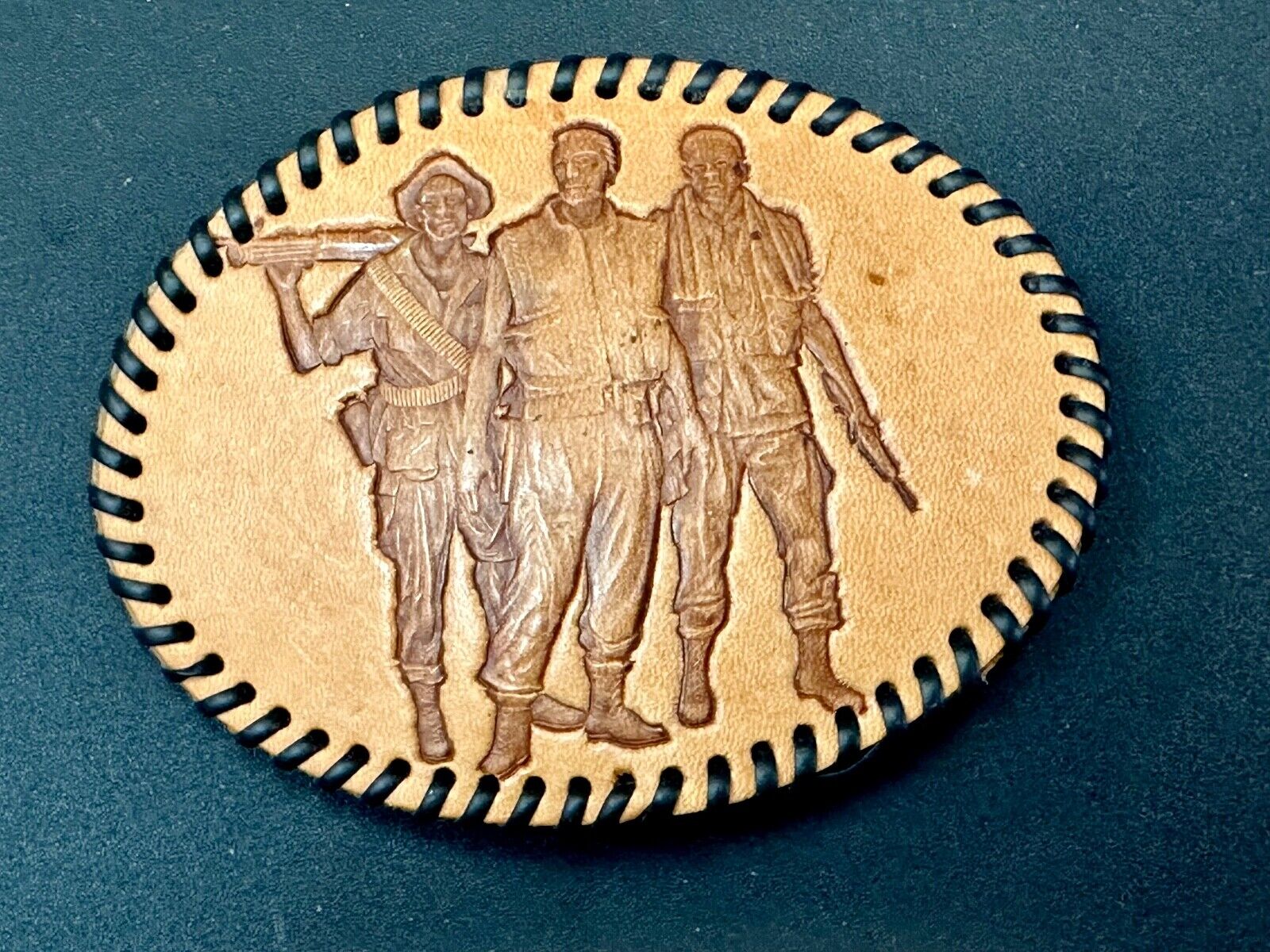 Vietnam War Remembered Military Monument Washington DC  Vtg. Leather Belt Buckle