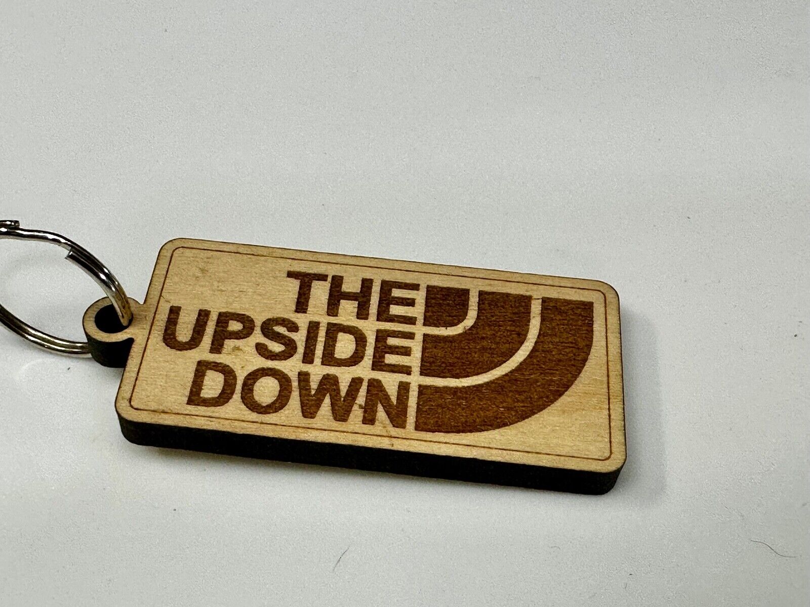 The Upside Down Promo Wood Keychain - Key Ring Chain