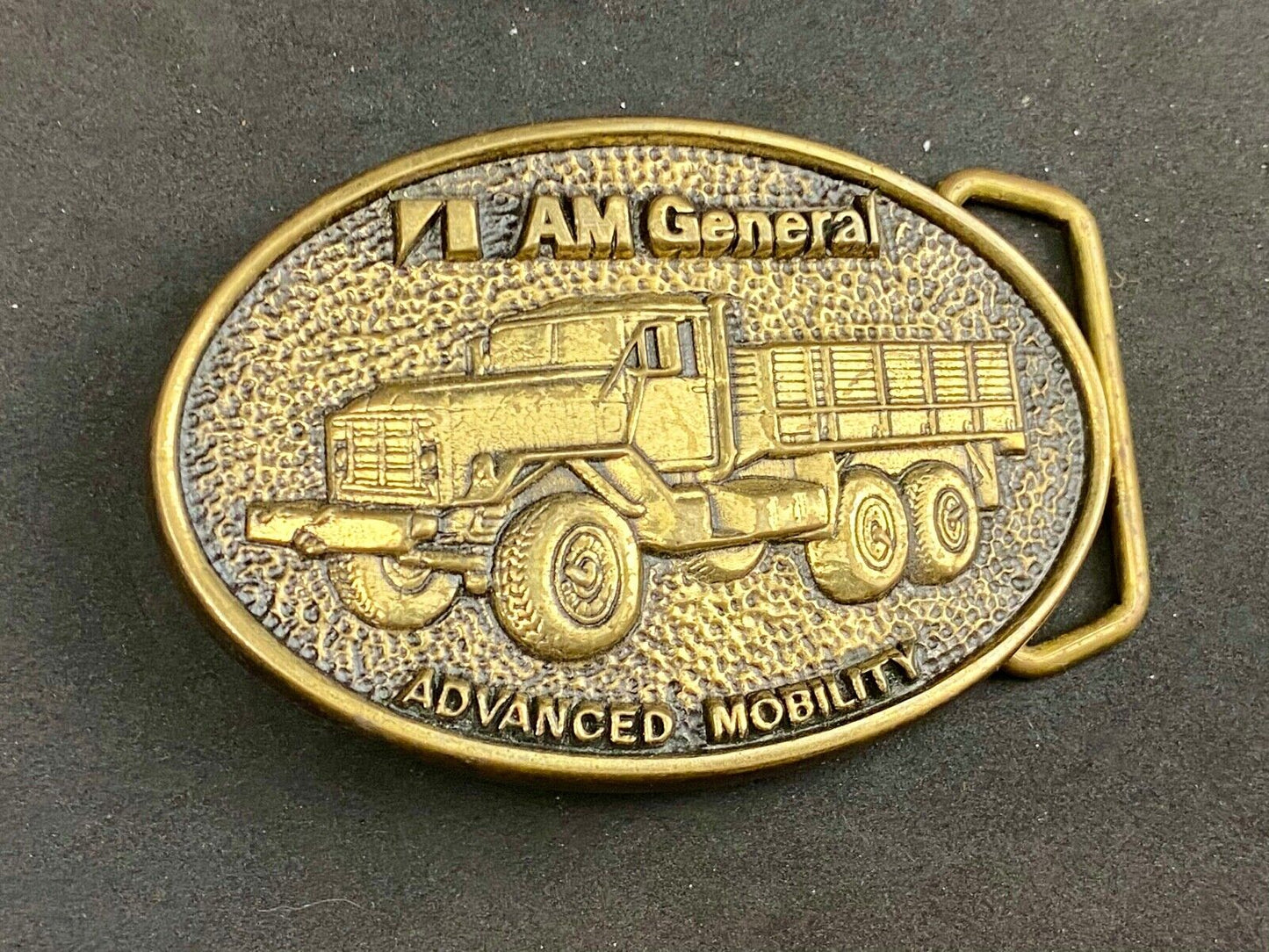 AM General Advanced Mobility belt buckle 2nd in a collector series 5 Ton Trucks 