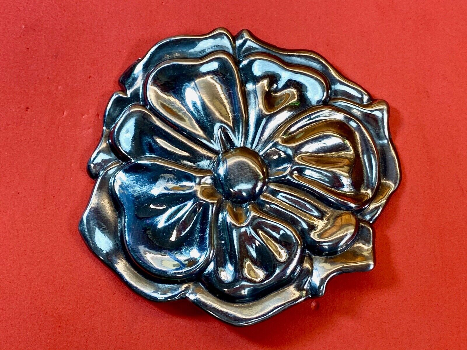Vintage Charmant Figural Flower Scarf Belt Purse Shoe Clip Buckle