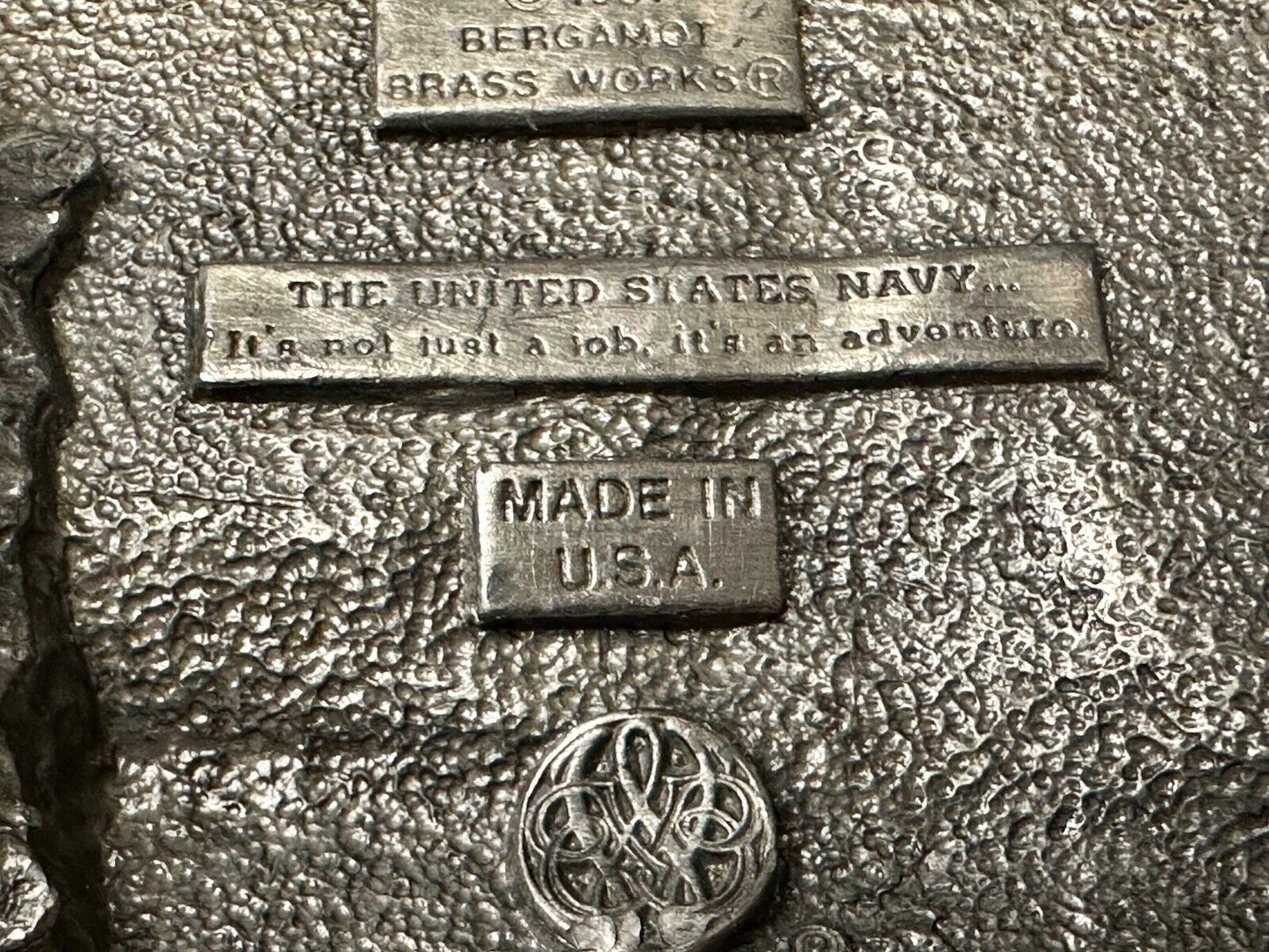 United States NAVY , Not a job, An Adventure! 1981 Bergamot Belt Buckle