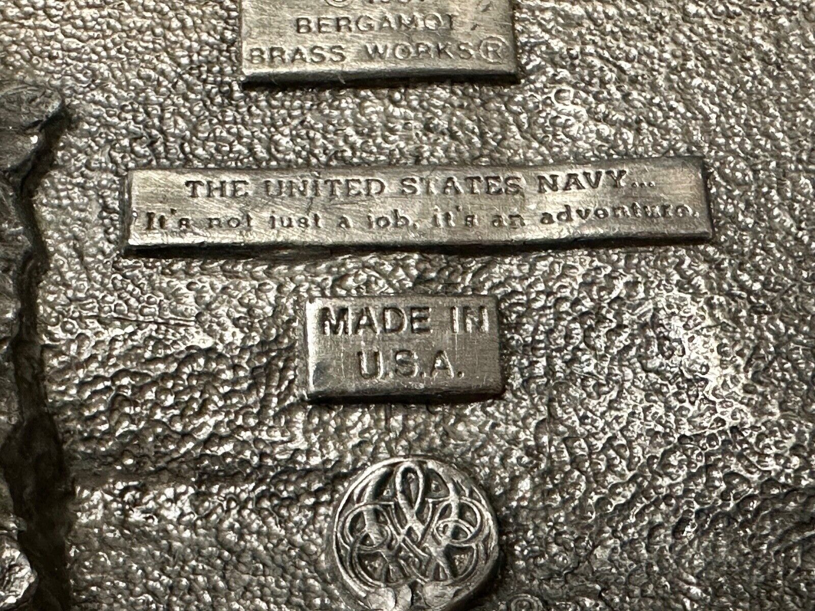 United States NAVY , Not a job, An Adventure! 1981 Bergamot Belt Buckle