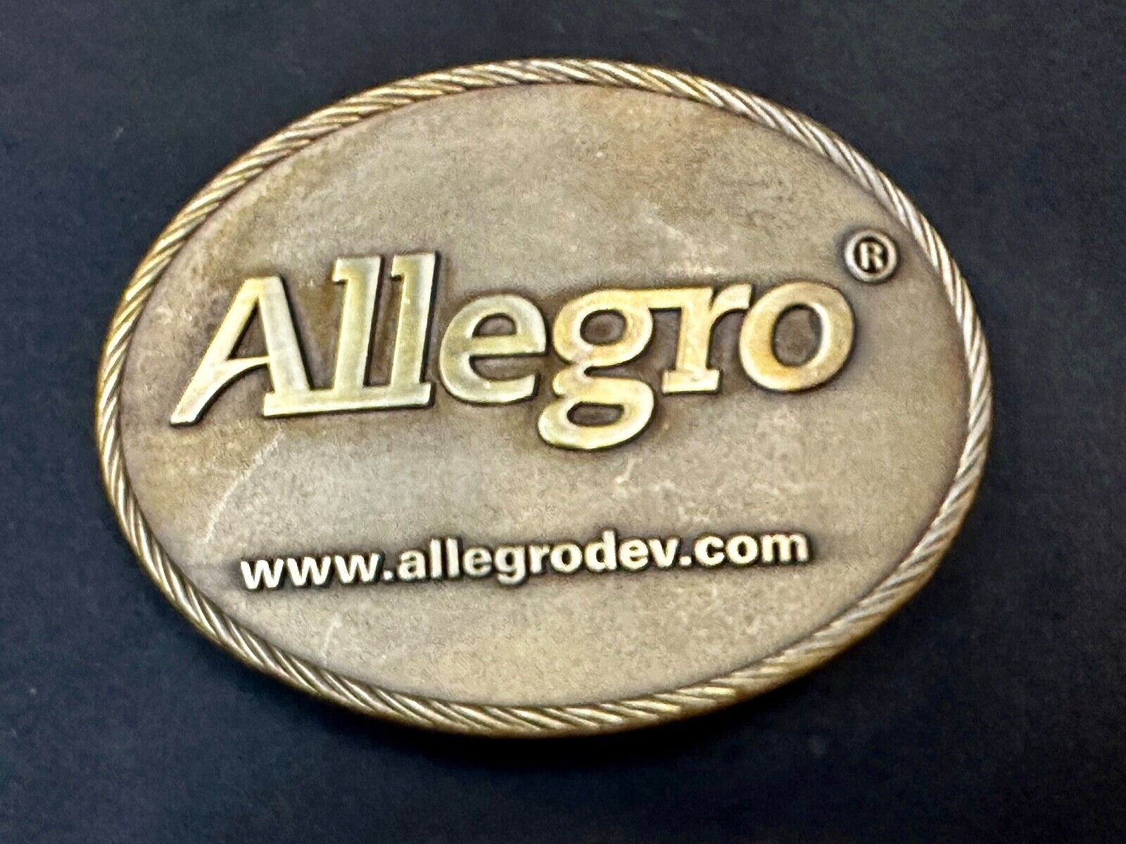Allegro co Oil Natural Gas Trading Promotional western rope boarder Belt Buckle