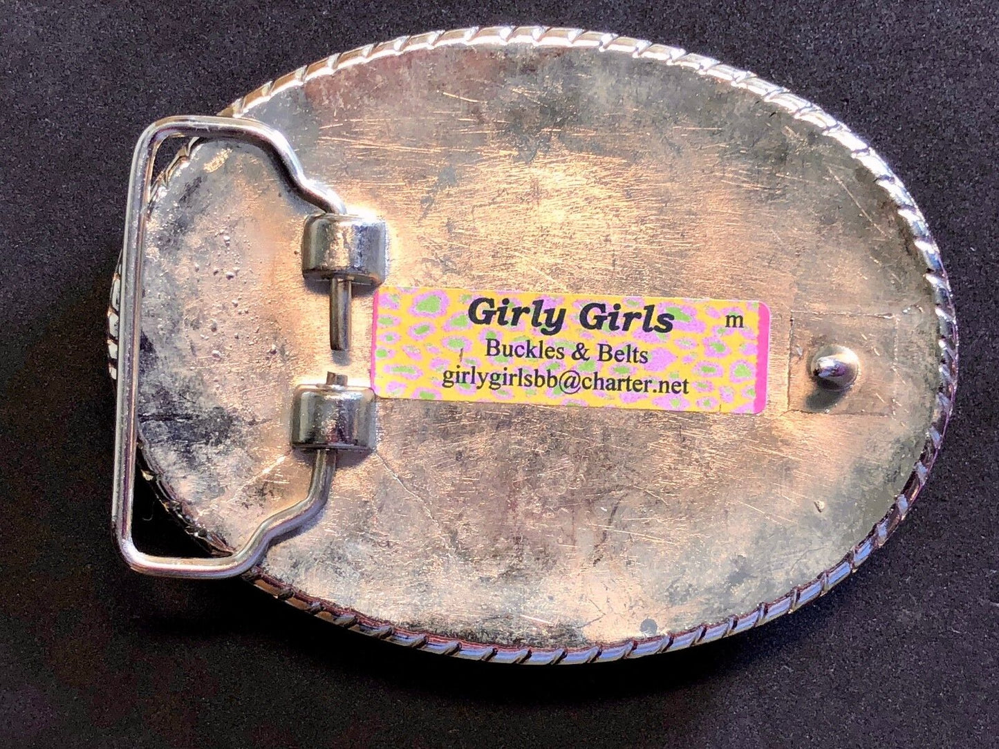 Artisan girly girls buckle and belt CHUNKY Artisan western longhorn CowGirl 