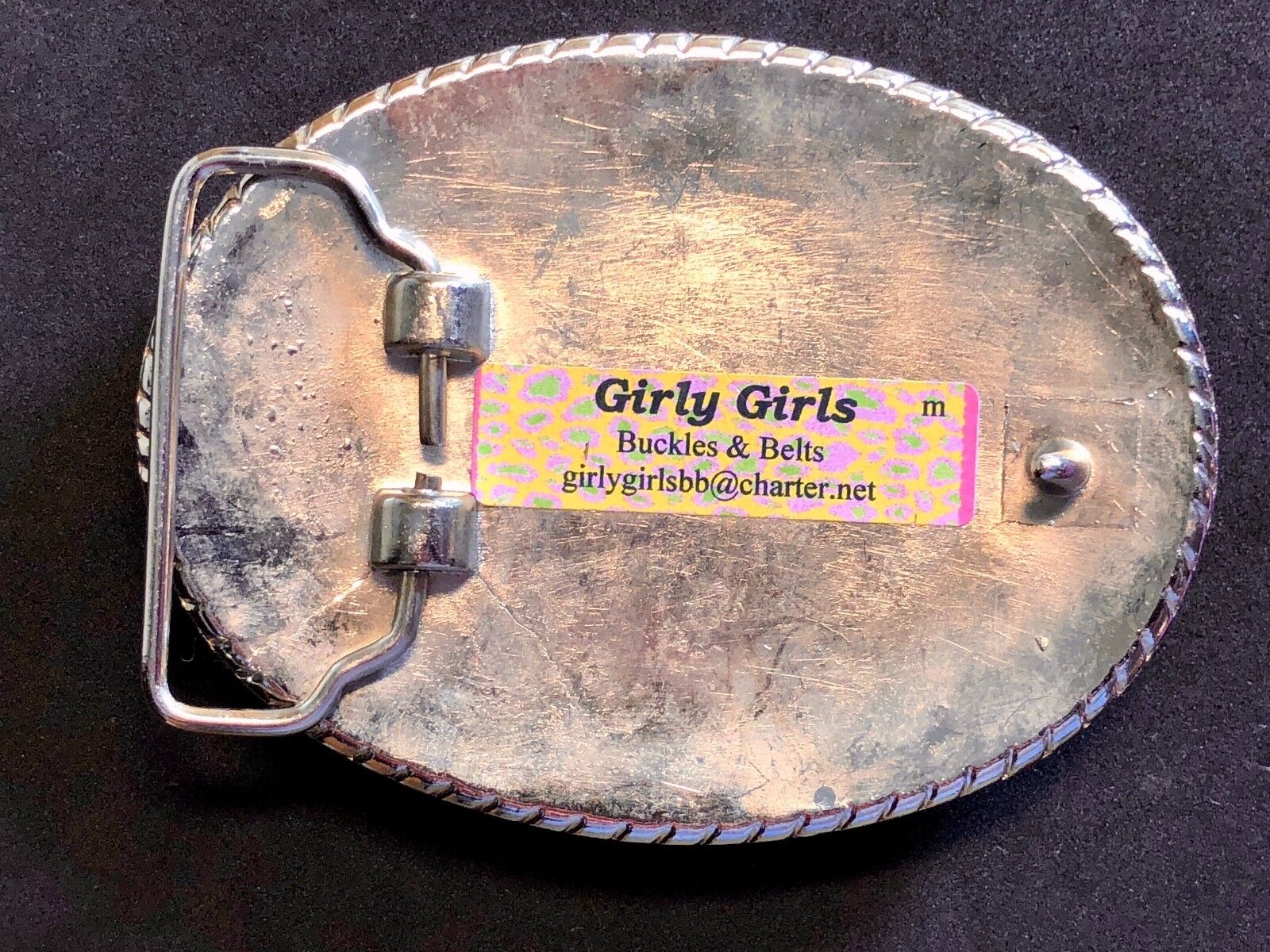 Artisan girly girls buckle and belt CHUNKY Artisan western longhorn CowGirl 