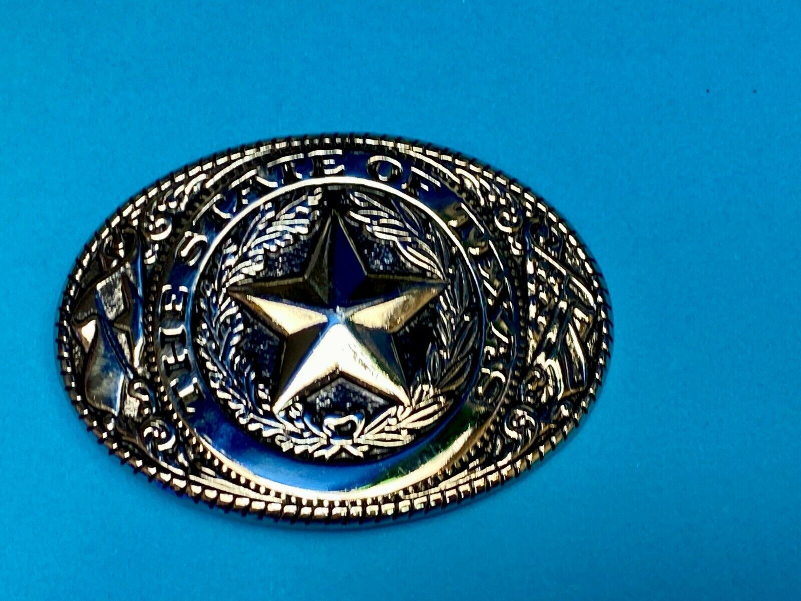 The Great State Of Tx Pride Patriotic Texas Star Flag Ornate Western Belt Buckle