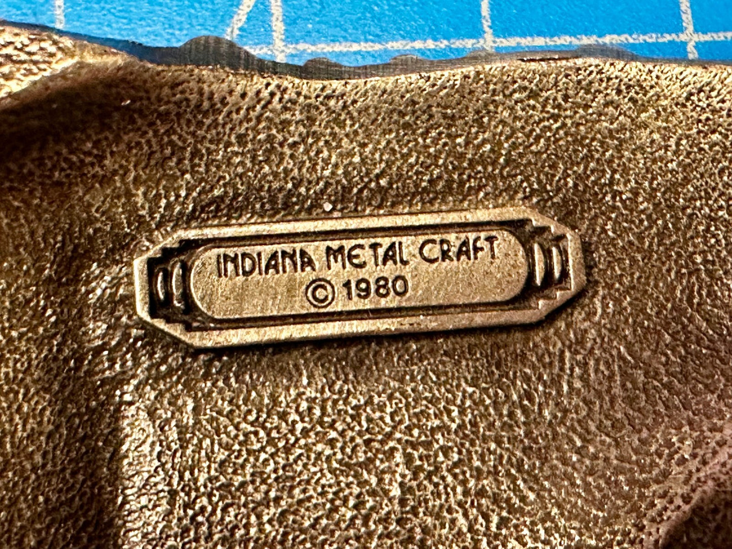 Vintage 1980 Semi Truck Long Haulers Drivers Trucker Indiana Metal Belt Buckle