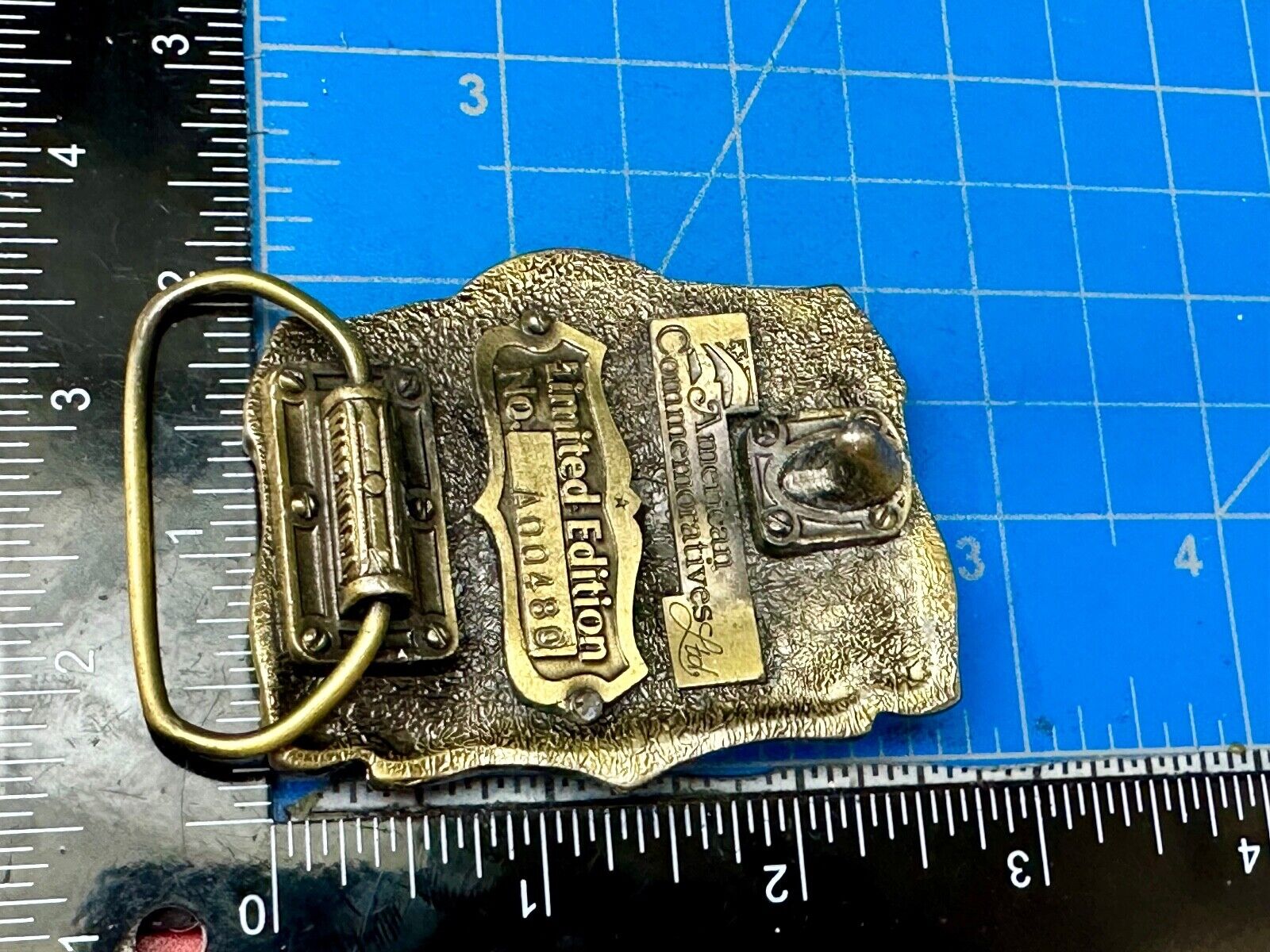 American Presidency Belt Buckle Vintage 200 Years Mount Rushmore Commemorative