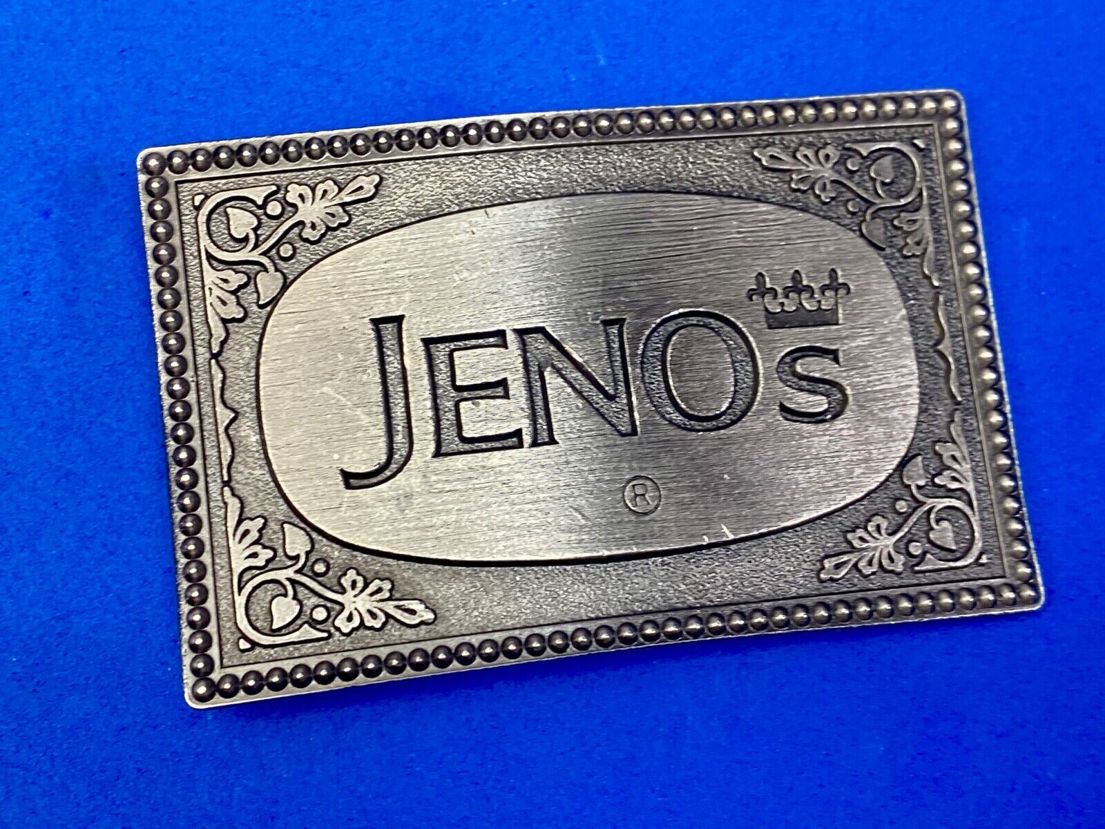 Vintage Jeno's Pizza Rolls Belt Buckle Junk Food Lewis Frozen Dorm Jenos 