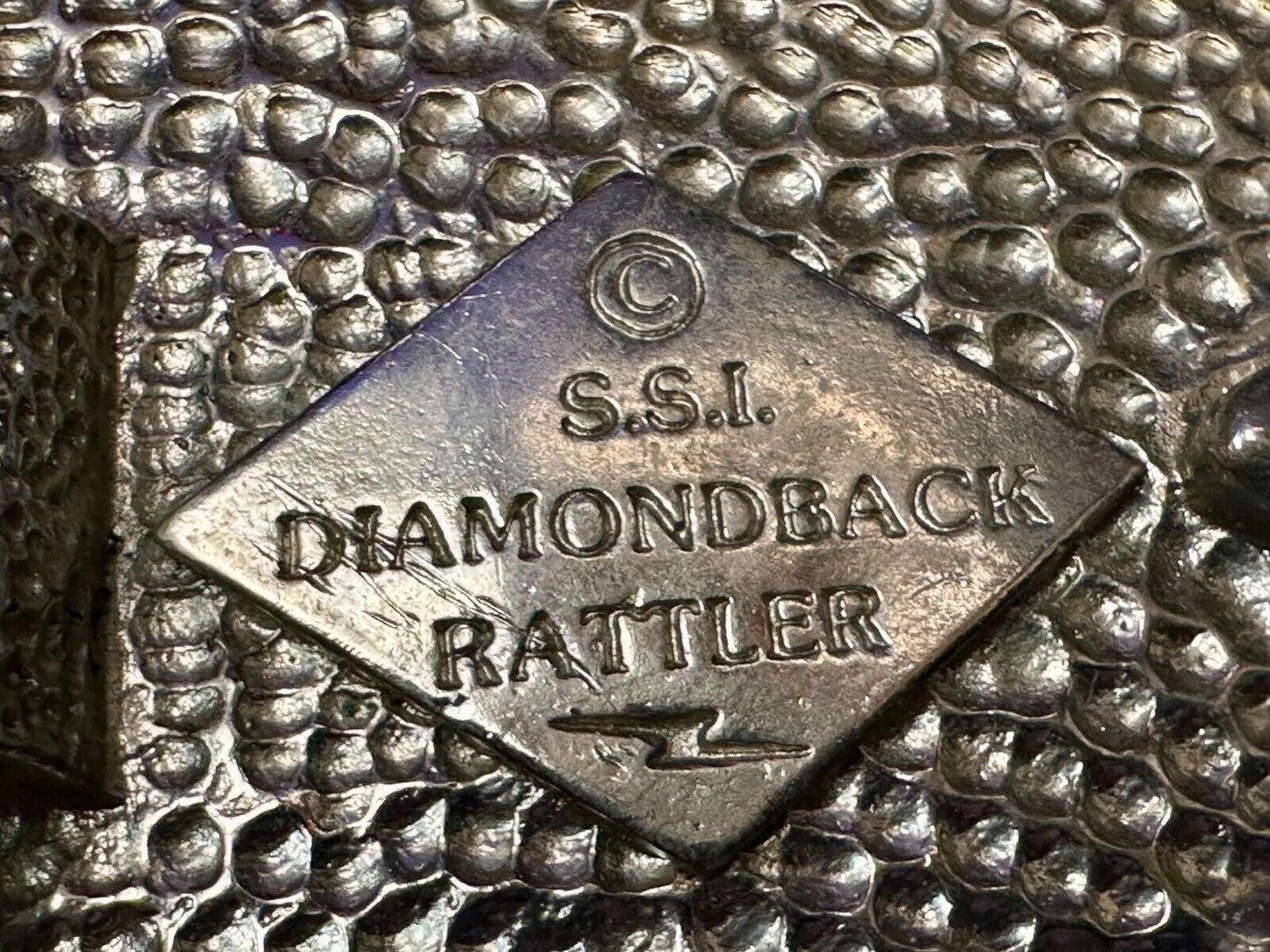 American Bald Eagle Head on DiamondBack Rattler Patriotic Belt Buckle by SSI