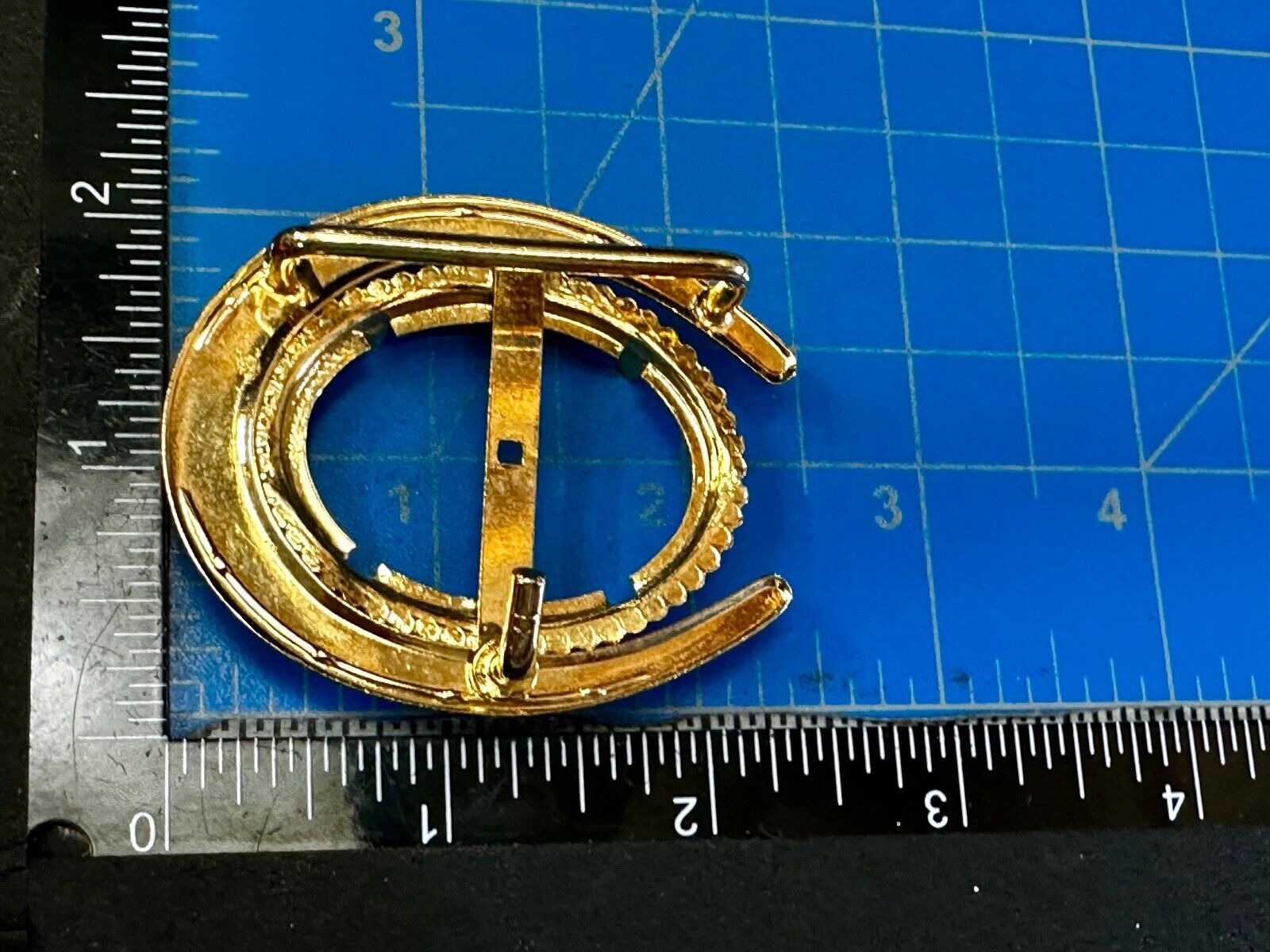30 x 40 mm Gold Color Horseshoe Belt Buckle To Mount Your Cabochon Gem Stone