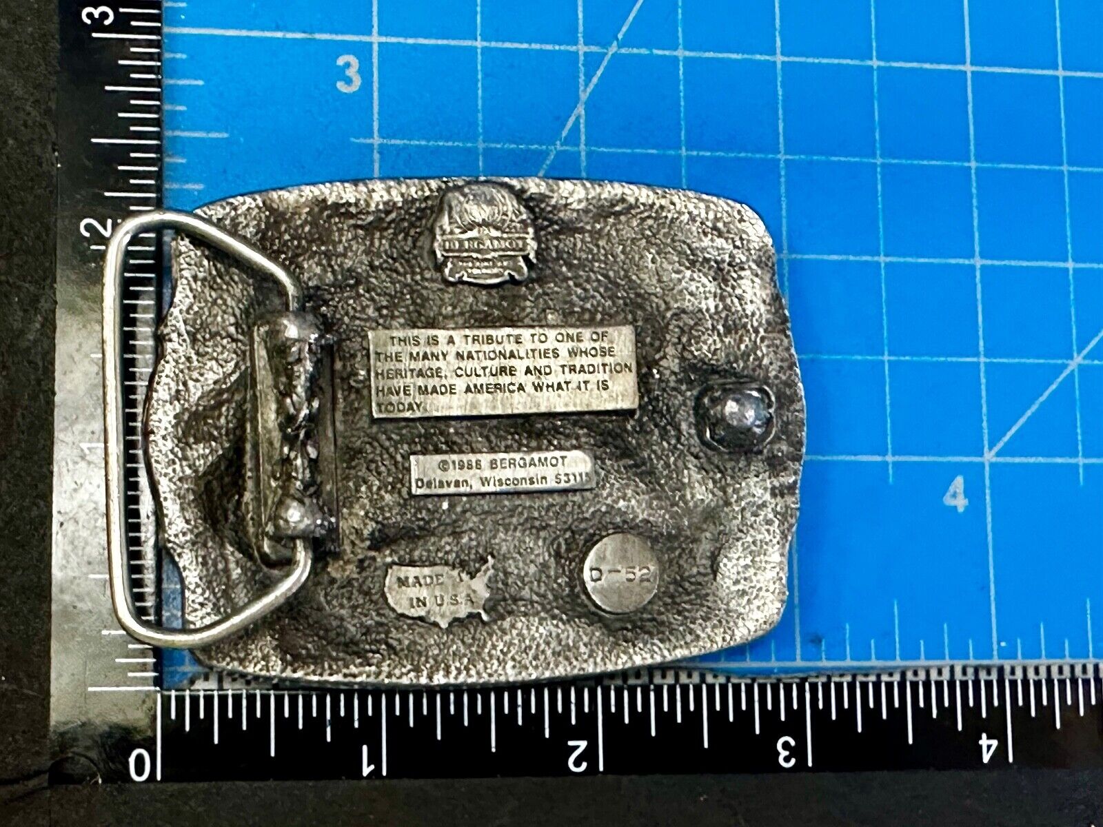 American by Birth Polish by the Grace of God Vintage 1988 Bergamot Belt Buckle