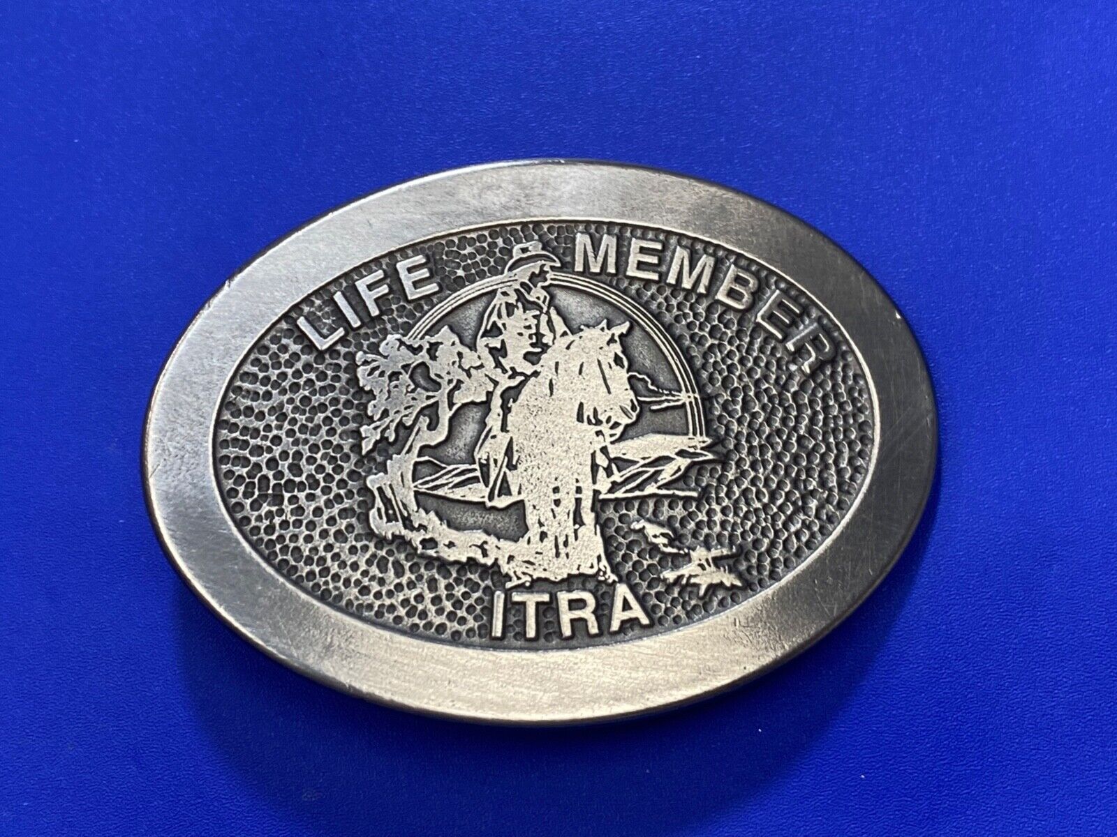 Vintage ITRA  Indiana Trail Riders Association Group Club belt buckle