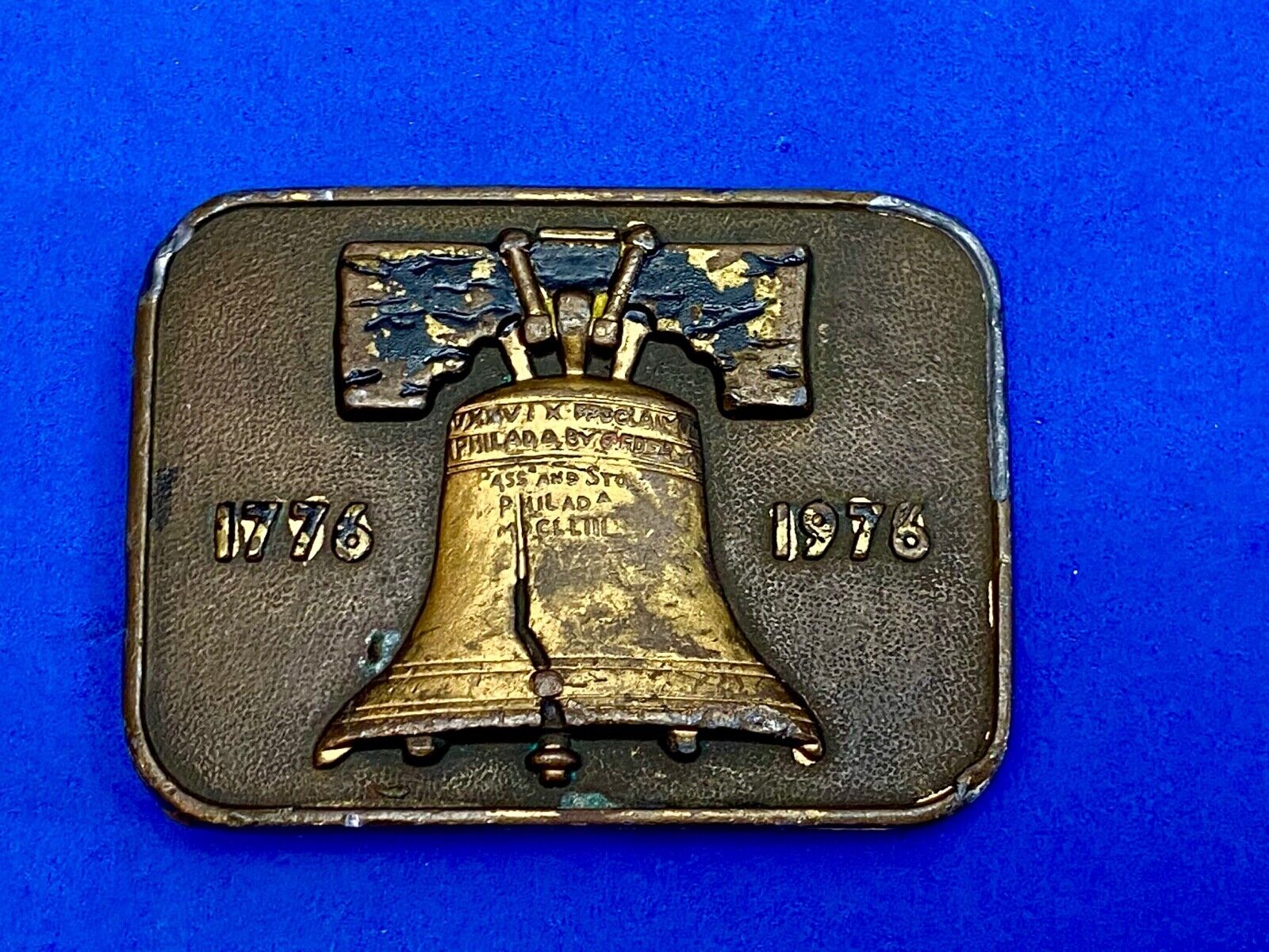 Bicentennial Liberty Bell  USA America Patriotic Belt Buckle 1776 - 1976 By Ubc
