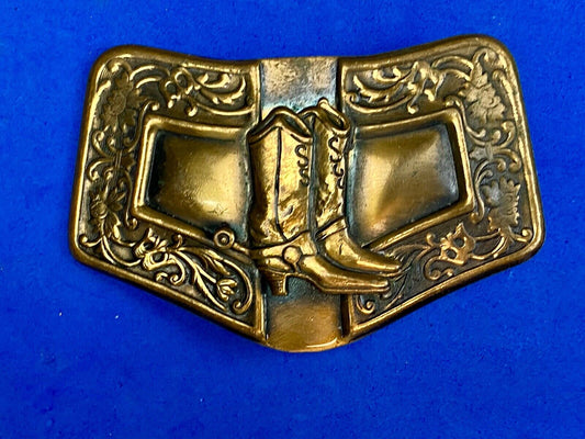 unique shaped vintage Western cowboy boots jeans cowboy cowgirl belt buckle 