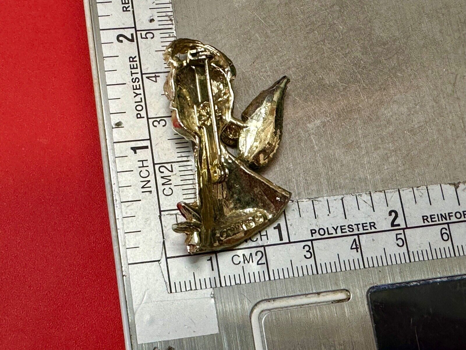 Vintage Little Angel Christmas Child Holiday Gold Tone Brooch Pin GERRY'S