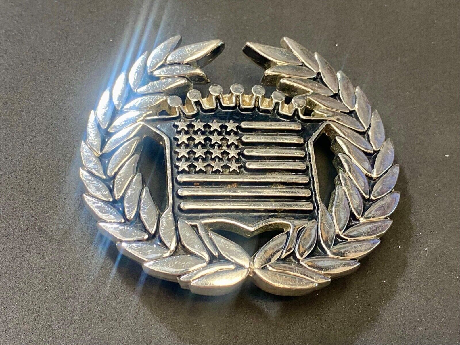 Vintage Cadillac Emblem Flag Large Belt Buckle by Famous Stars and Straps