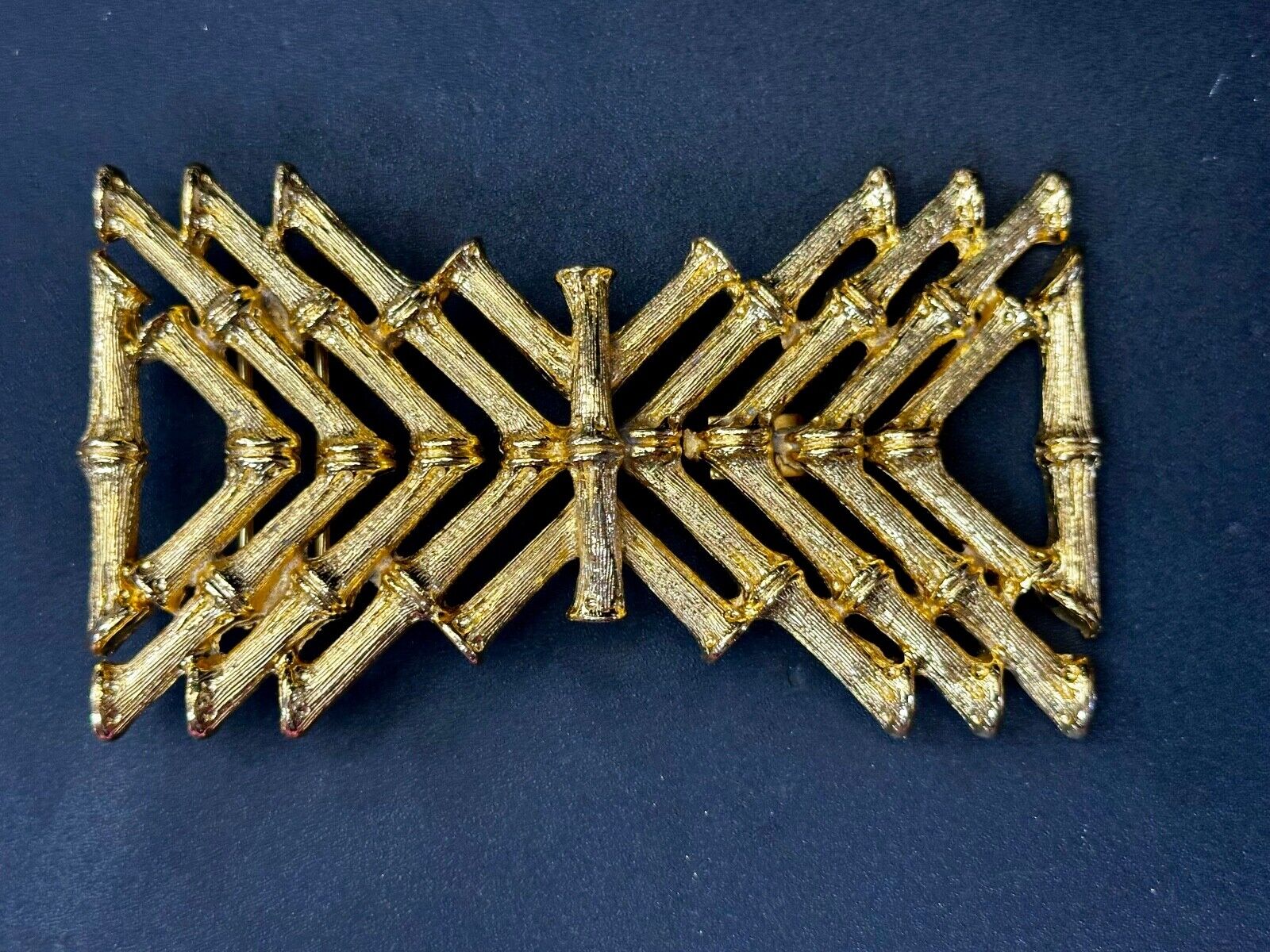 Abstract Bamboo Stick Design Large Vintage Belt Slide Buckle by Mimi Di N