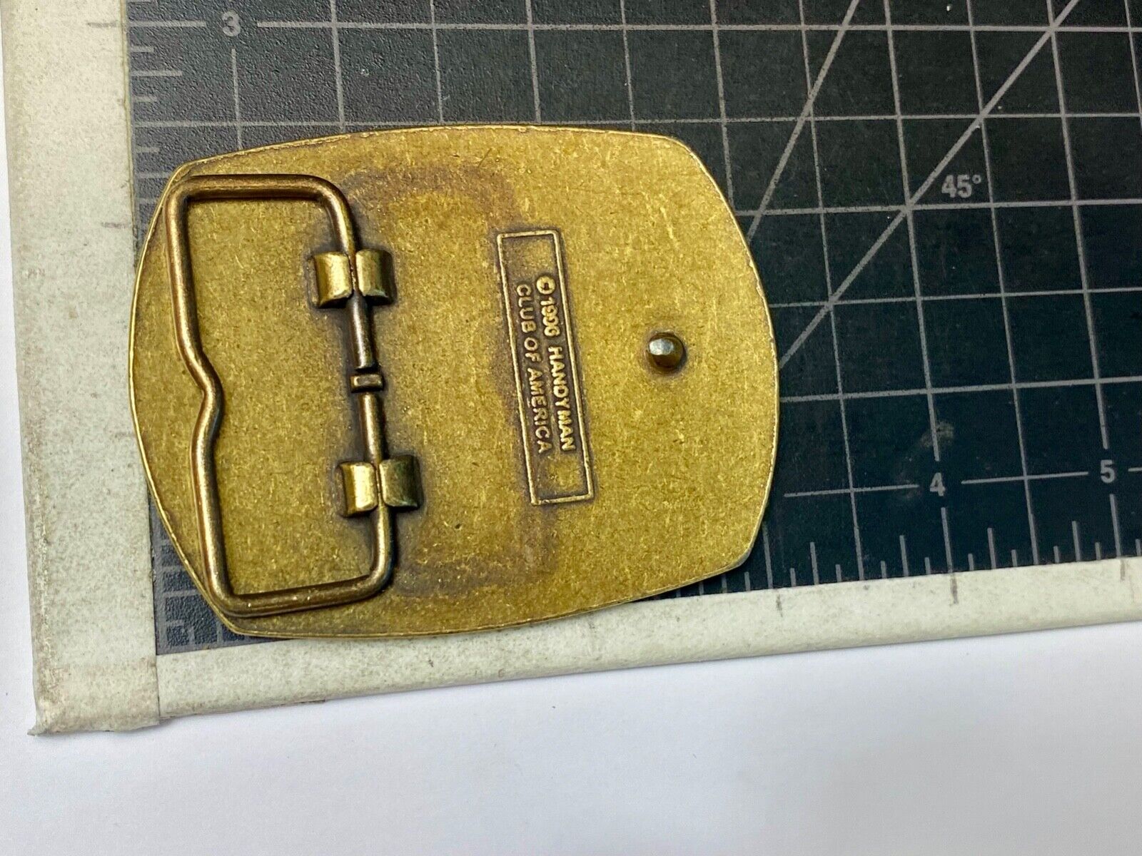 vintage Hammer Ruler Tools  - handyman club of America life member belt buckle
