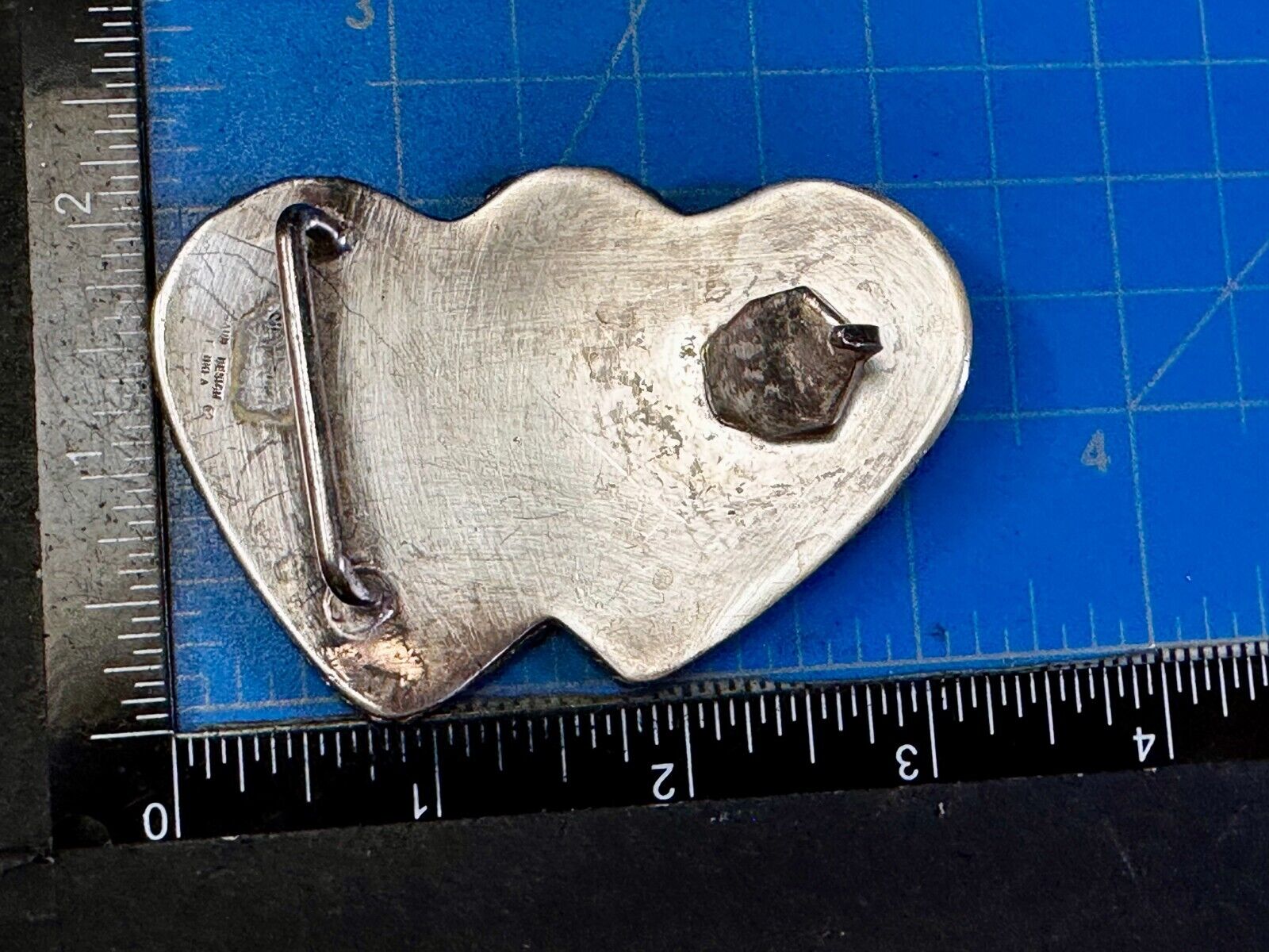 Two Deal Hearts - Vintage Award Design Medals Two Tone Western Belt Buckle