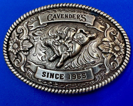 Vintage Cavender's Western Wear Cavenders Cowboy Belt Buckle “Since 1965”