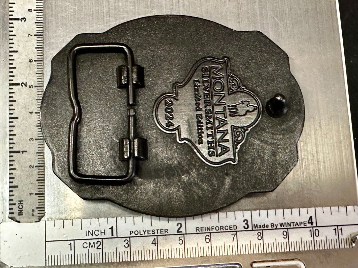 2024 Pendleton whiskey Let'er Buck Rodeo Cowboy Montana Silversmiths Belt Buckle