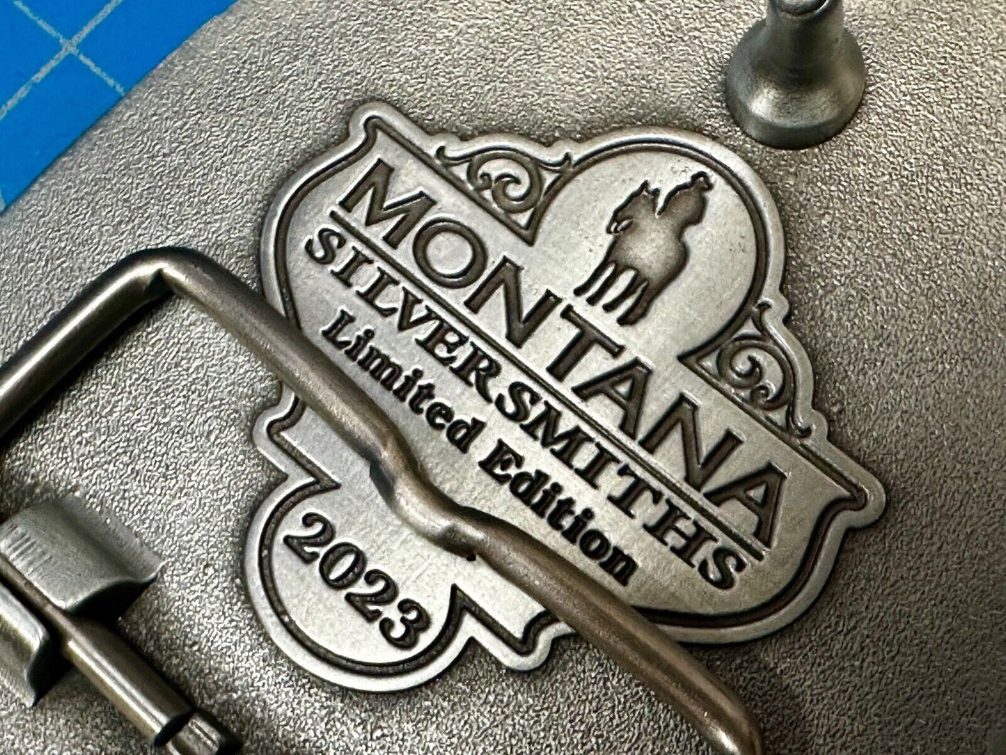 2023 PENDLETON WHISKY BRAND PROMO BELT BUCKLE MONTANA SILVERSMITHS COWBOY RODEO