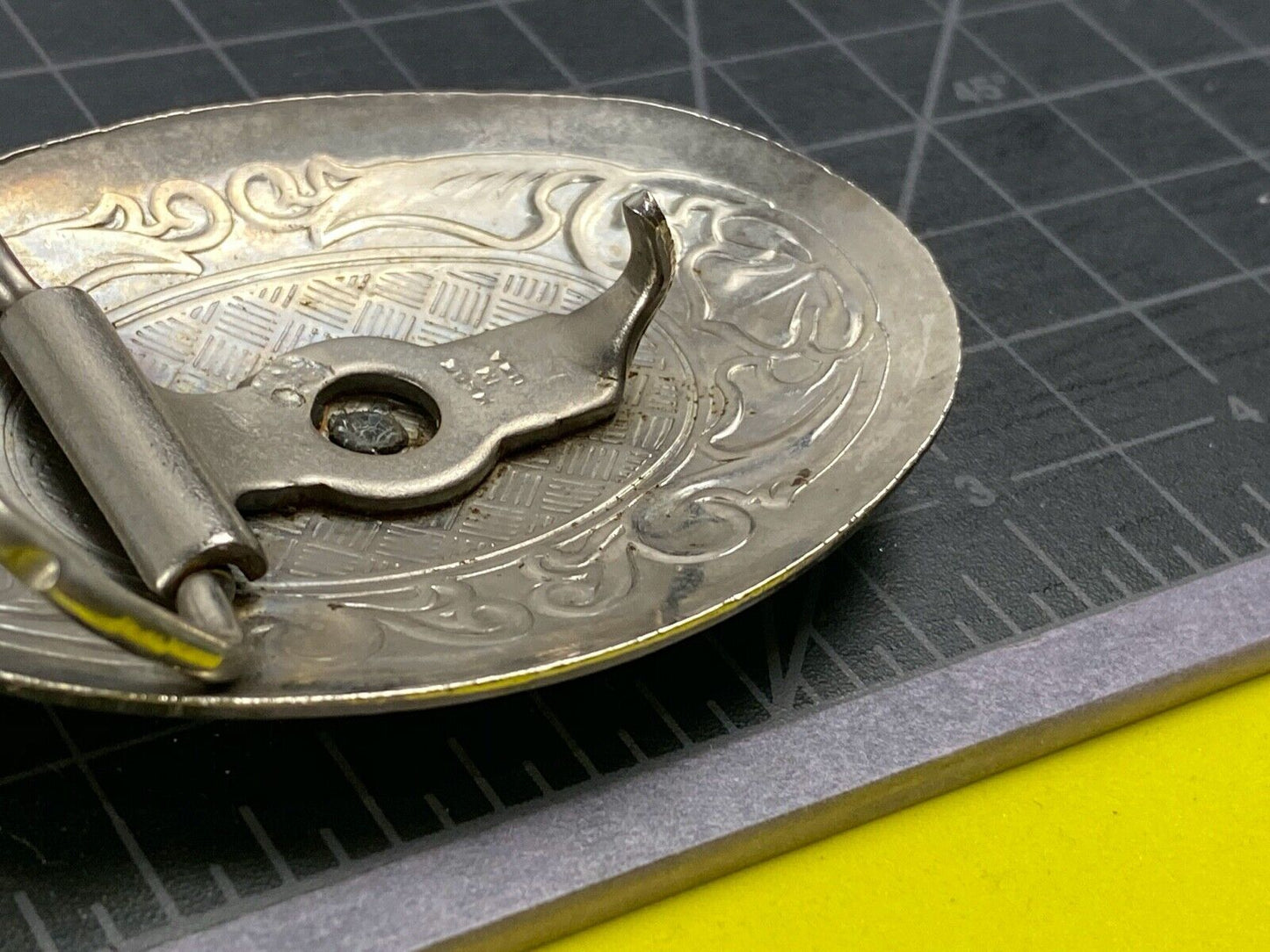Vintage Horse Saddle Western Belt Buckle - Two Tone - Quality! Usa Made 