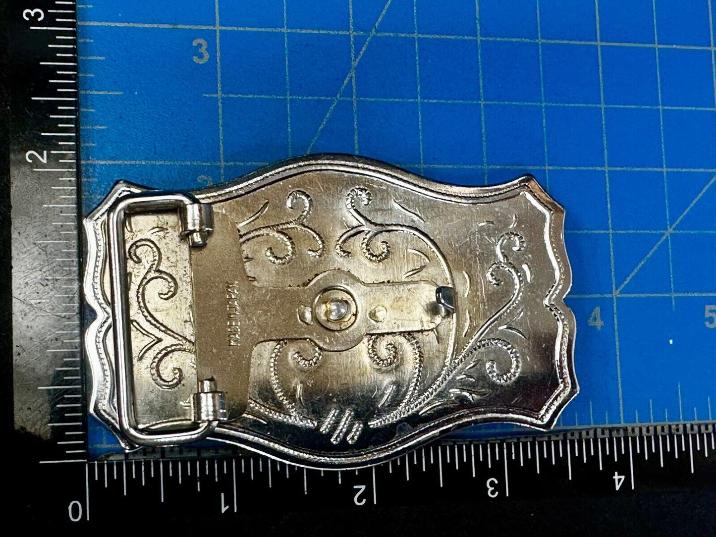 Vintage Cowboy Saddle Bronc western belt buckle Made in Japan
