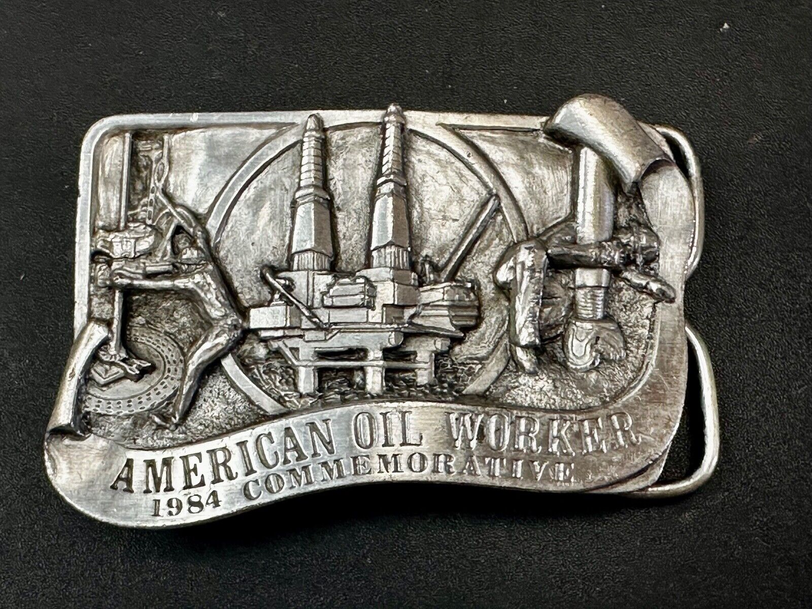 American Oil Worker 1984 Commemorative Arroyo Grande Belt Buckle