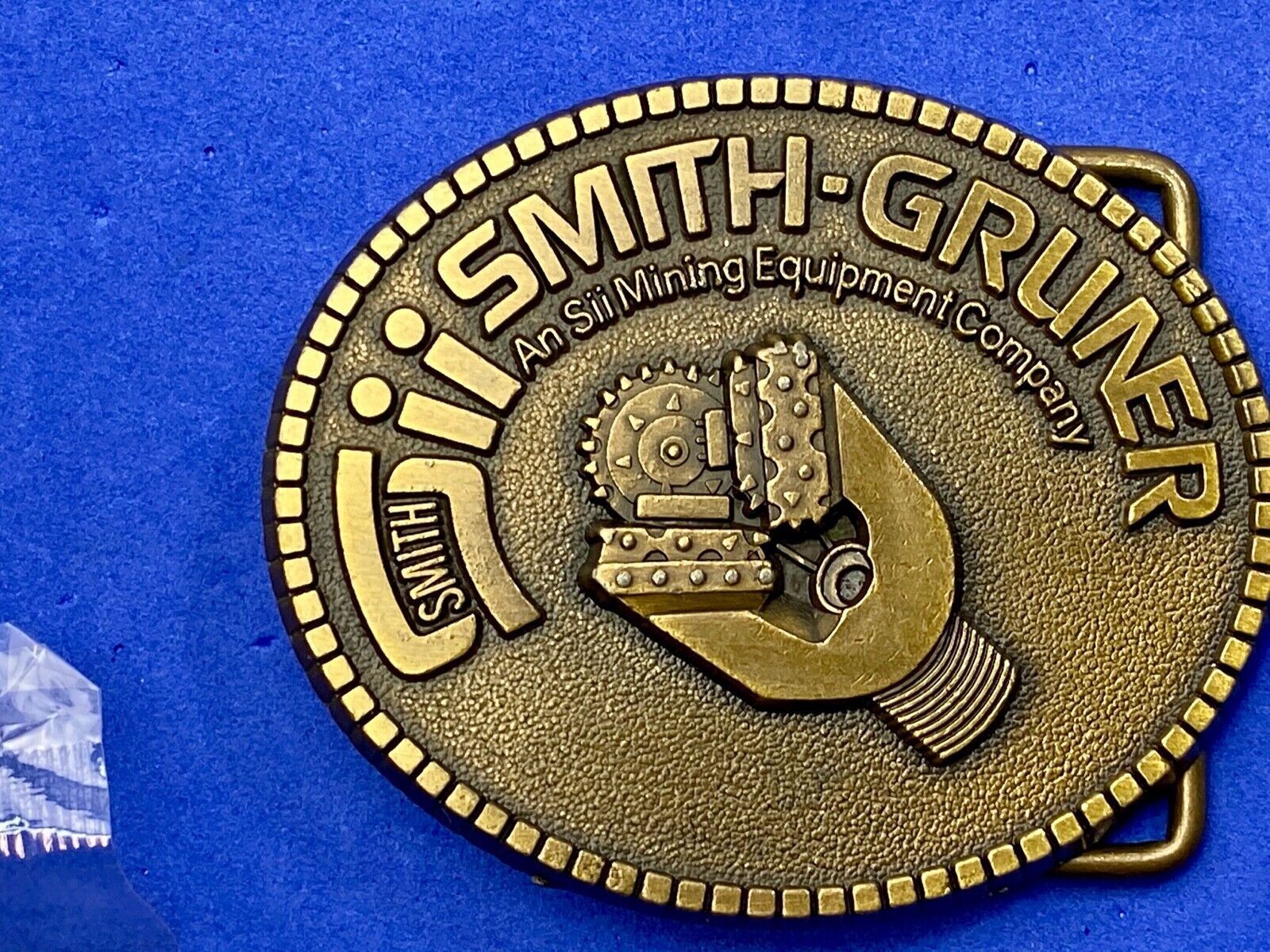 VINTAGE 1970s **SMITH-GRUNER SII MINING EQUIPMENT COMPANY** BELT BUCKLE