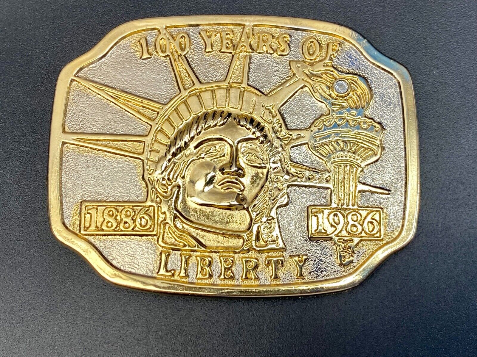 USA LADY LIBERTY Collection BELT BUCKLE, 100 Years of Liberty 1886-1986