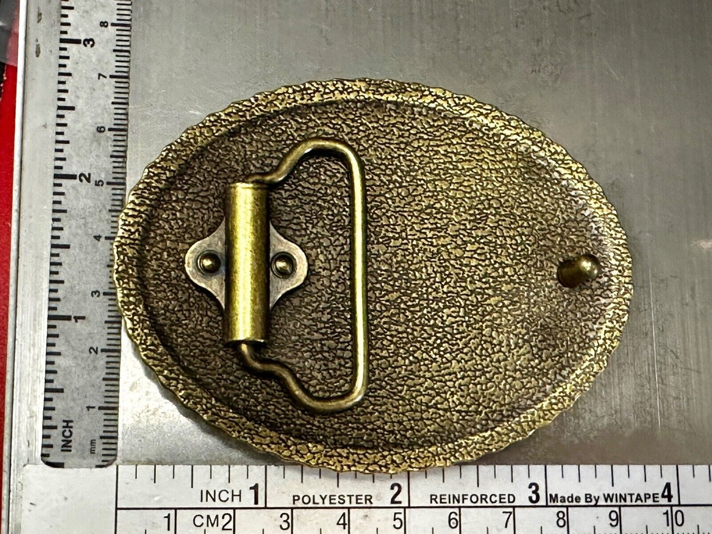 3.5" Wide Texas Longhorn Ornate Engraved Swirl Belt Buckle With Flower Boarder