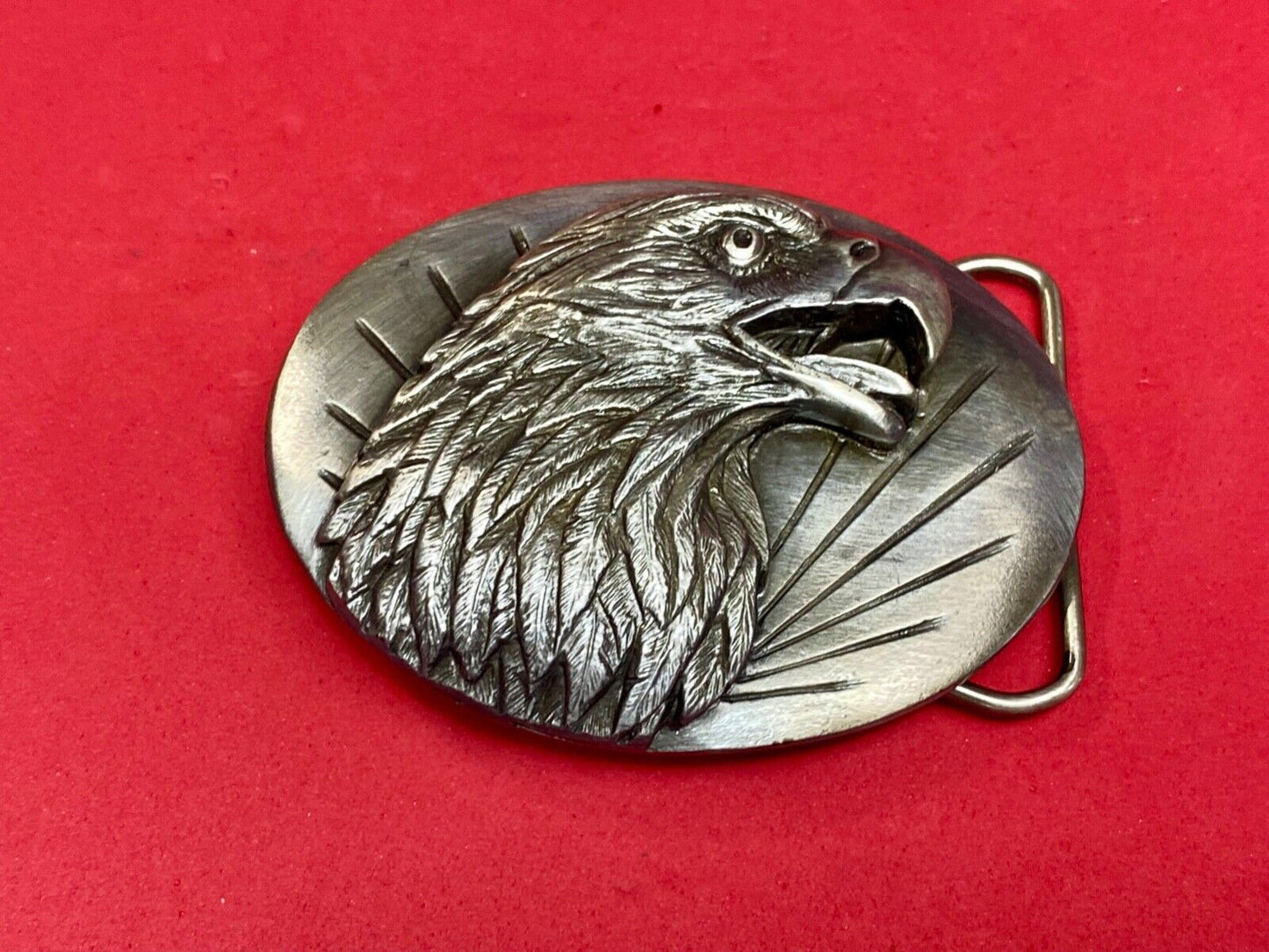 American Eagle Bust Head Vintage 1987 Siskiyou belt buckle. O-50