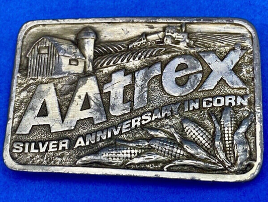 Aatrex Farming Herbicide Company Silver Anniversary In Corn Belt Buckle 