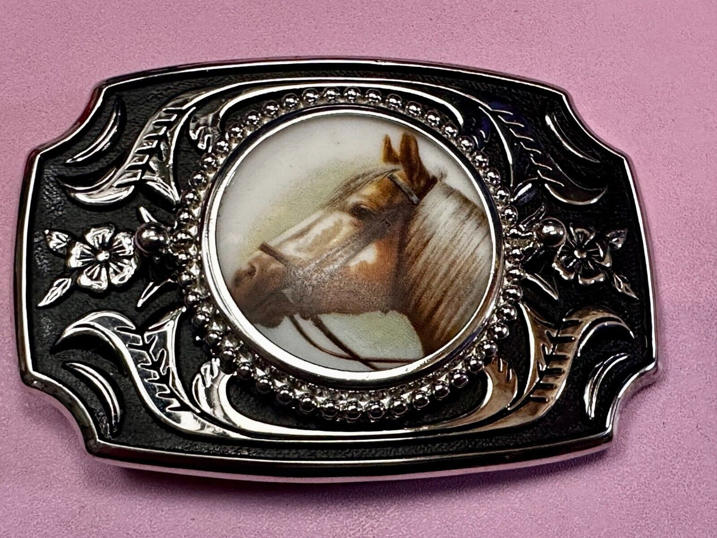 Horse Head Picture Belt Buckle - or blank for your dollar coin or 39mm stone!