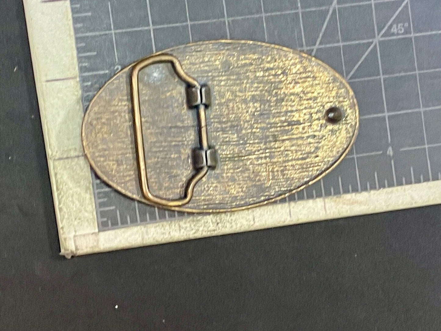 Vintage Dennison's Chili Belt Brass Tone Oval Buckle