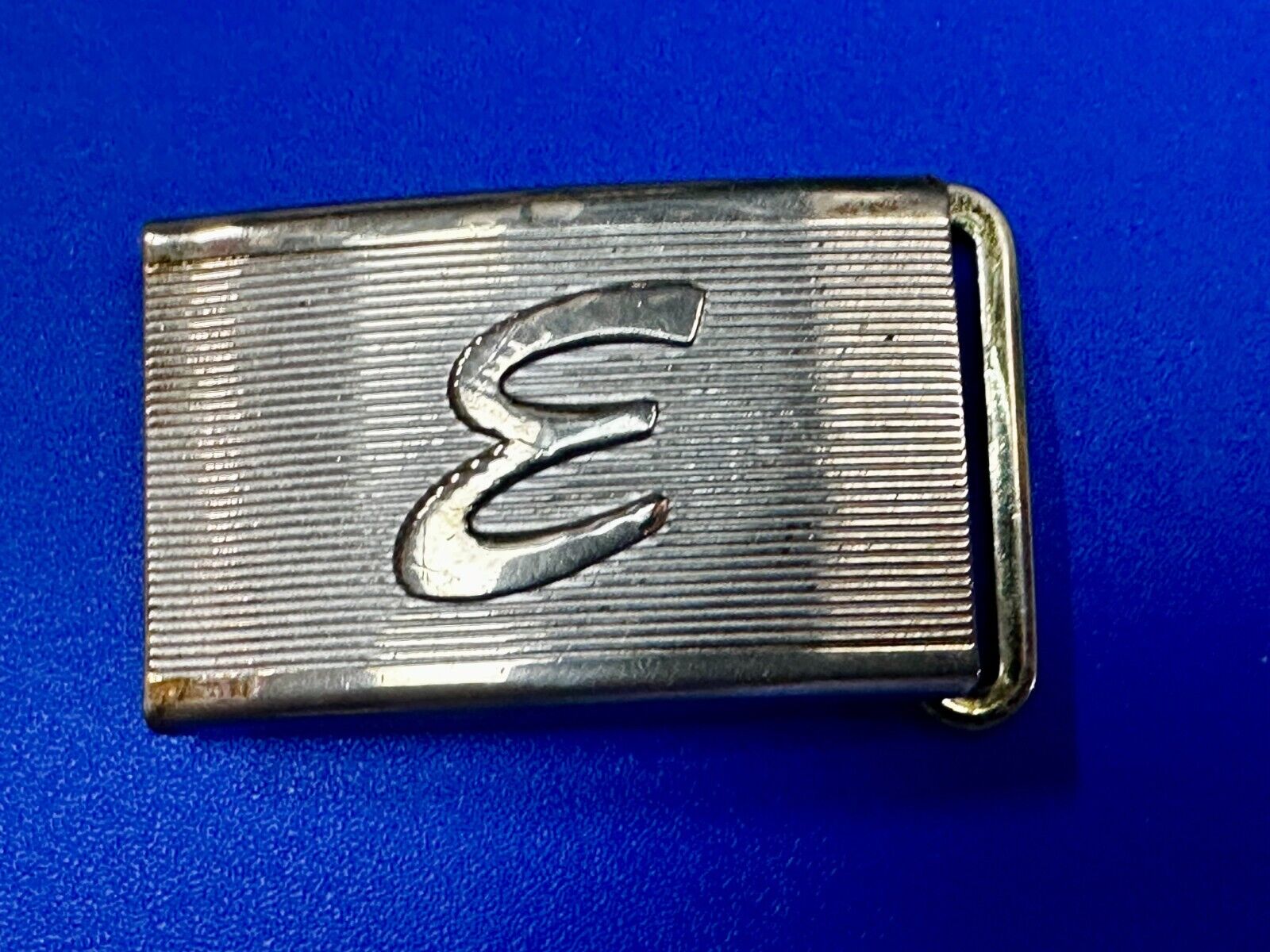 Antique Letter Monogram Initial E Art Deco Style Belt Buckle