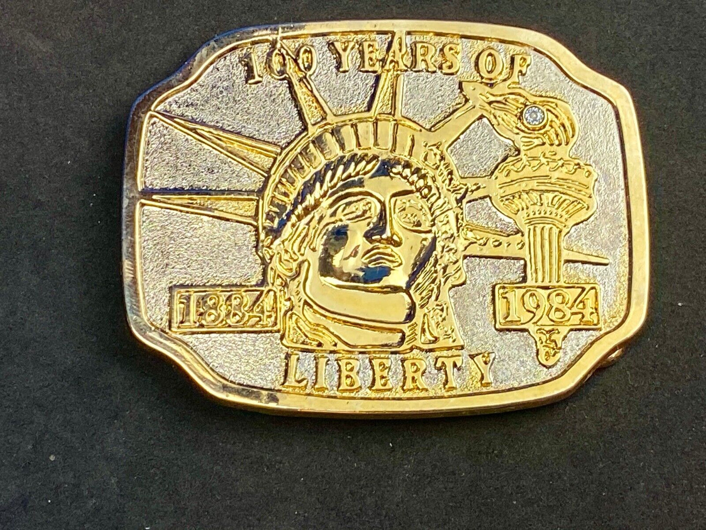 100 years of liberty - Lady Statue - God bless America belt buckle