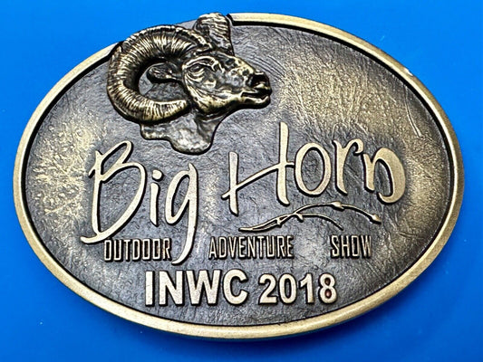 BIG HORN SHOW 2018 Outdoor Adventure Inland N.W. INWC Spokane WA Belt Buckle