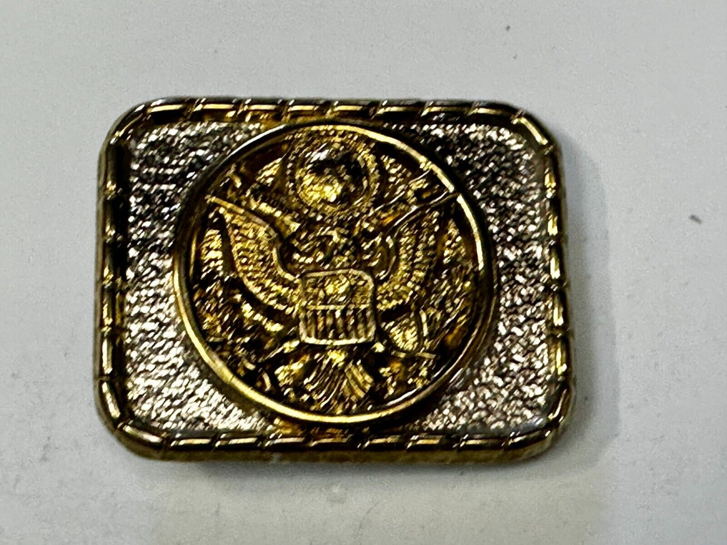 United States Of America Silver & Gold Tone Eagle Shield Arrows Usa Belt Buckle