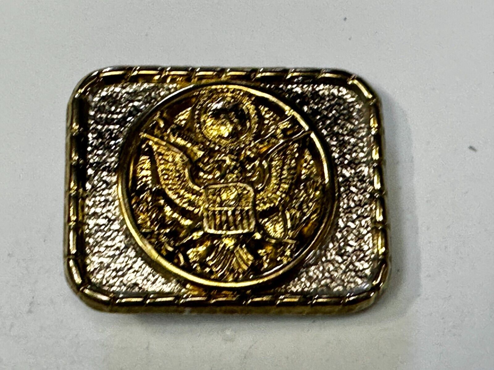 United States Of America Silver & Gold Tone Eagle Shield Arrows Usa Belt Buckle