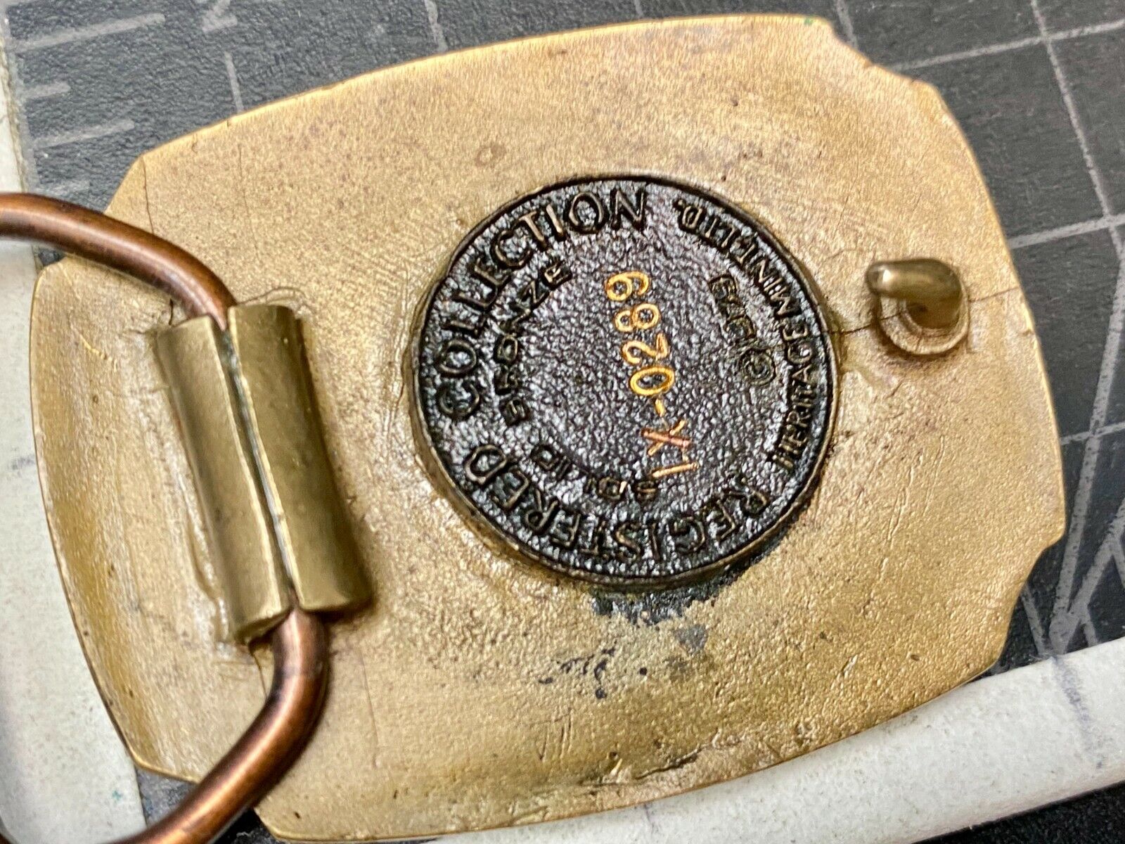 Vintage 1979 Aberdeen South Dakota 1889 Heritage Mint Solid Brass Belt Buckle