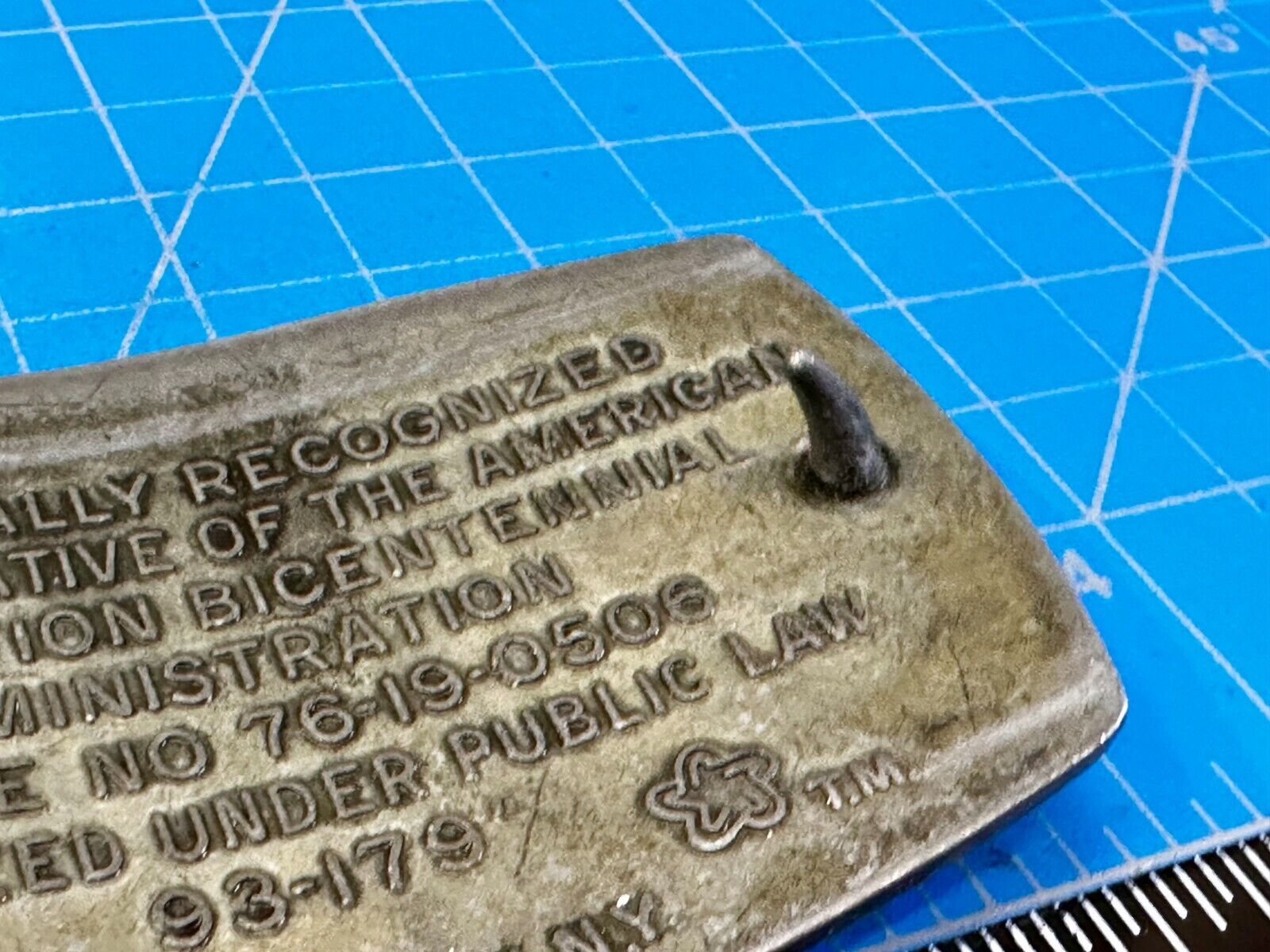 American Revolution Bicentennial Commemorative Belt Buckle by Lee.Co.Ny.Ny