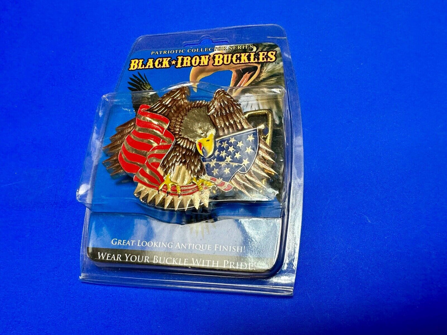US VETERANS MEMORIAL  SOME GAVE ALL AMERICAN FLAG EAGLE BELT BUCKLE (EE B0188)