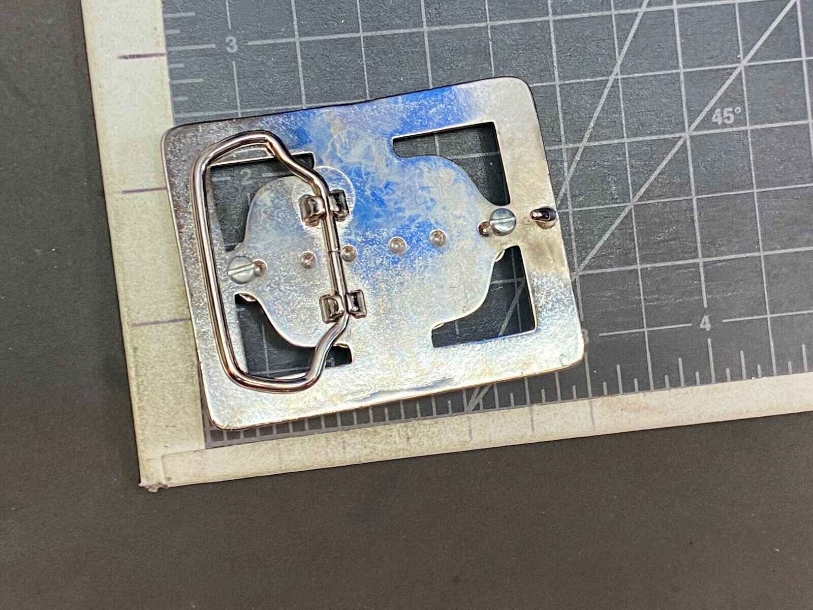 Alligator, Lizard, Reptile Crocodile?  As Centerpiece On See Through Belt Buckle