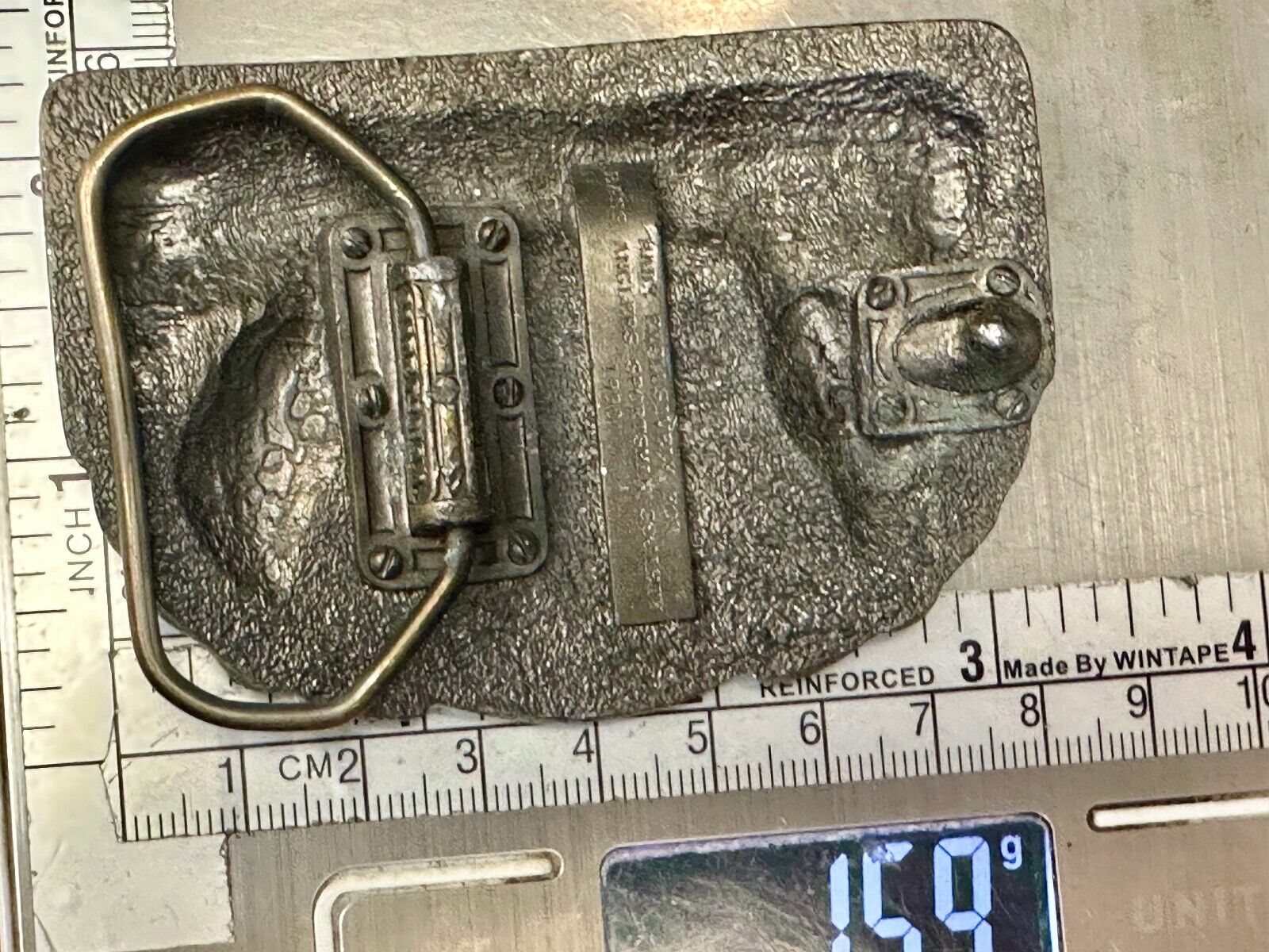 1990 BASS Bass Anglers Sportsman Society Fishing Dual Jumping Fish belt buckle