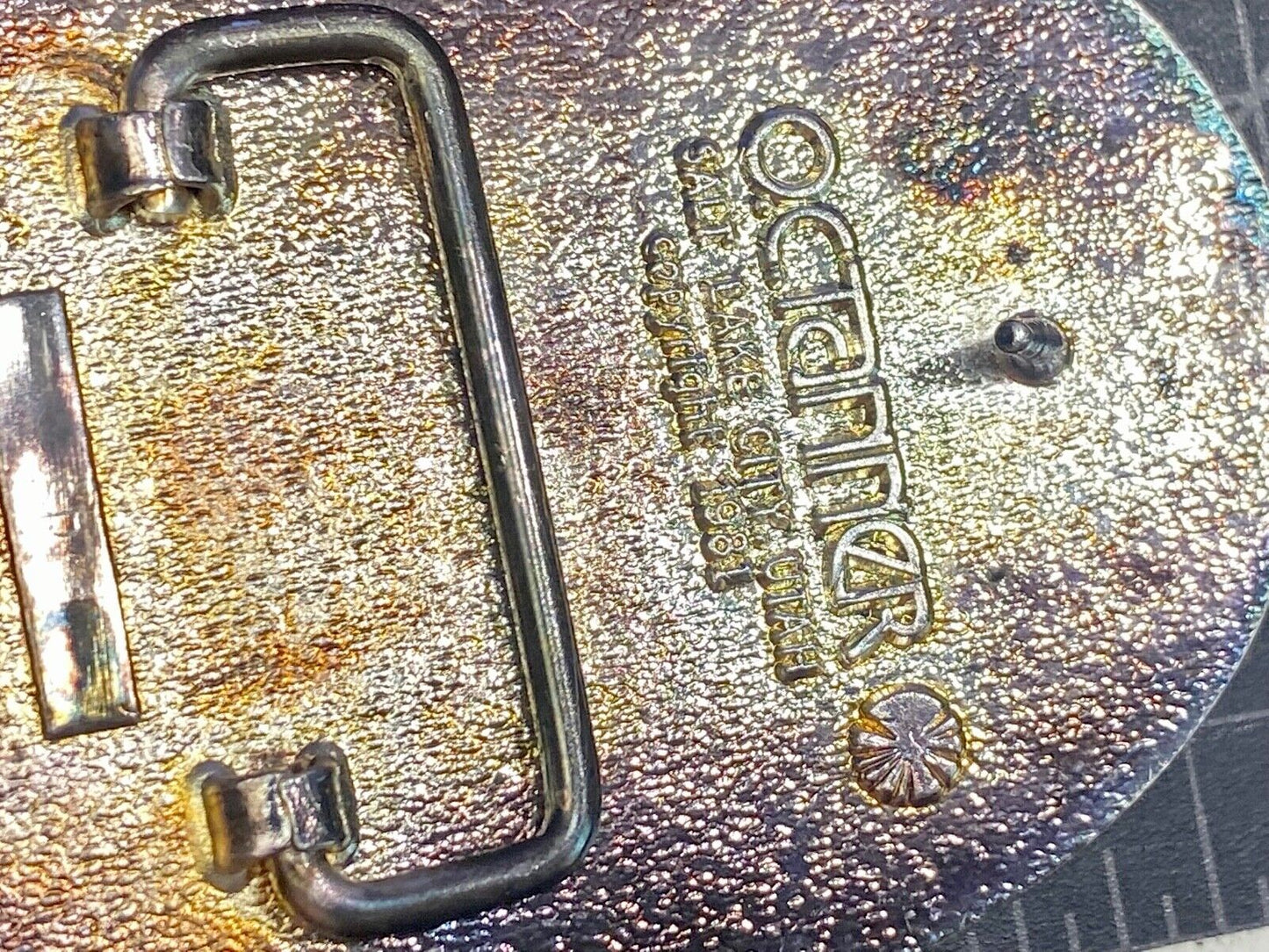 Us Contractors Inc Western Flower Swirl Belt Buckle By O.C. Tanner