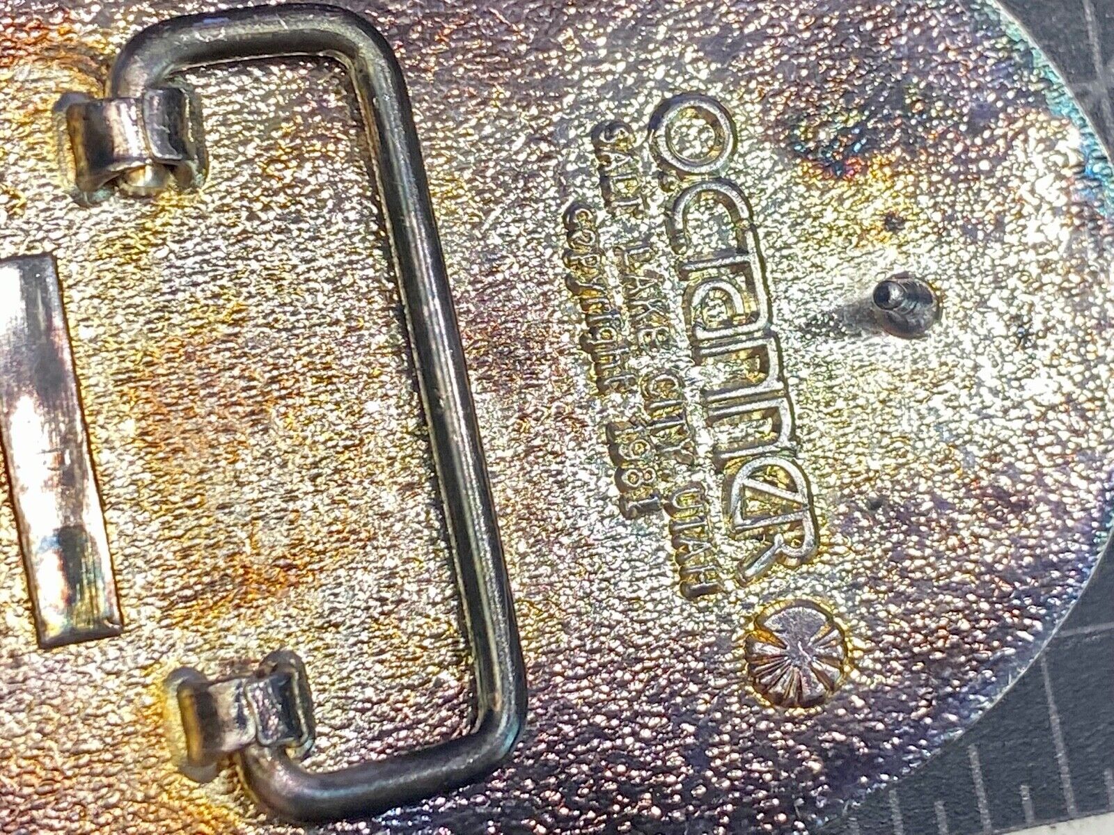 Us Contractors Inc Western Flower Swirl Belt Buckle By O.C. Tanner