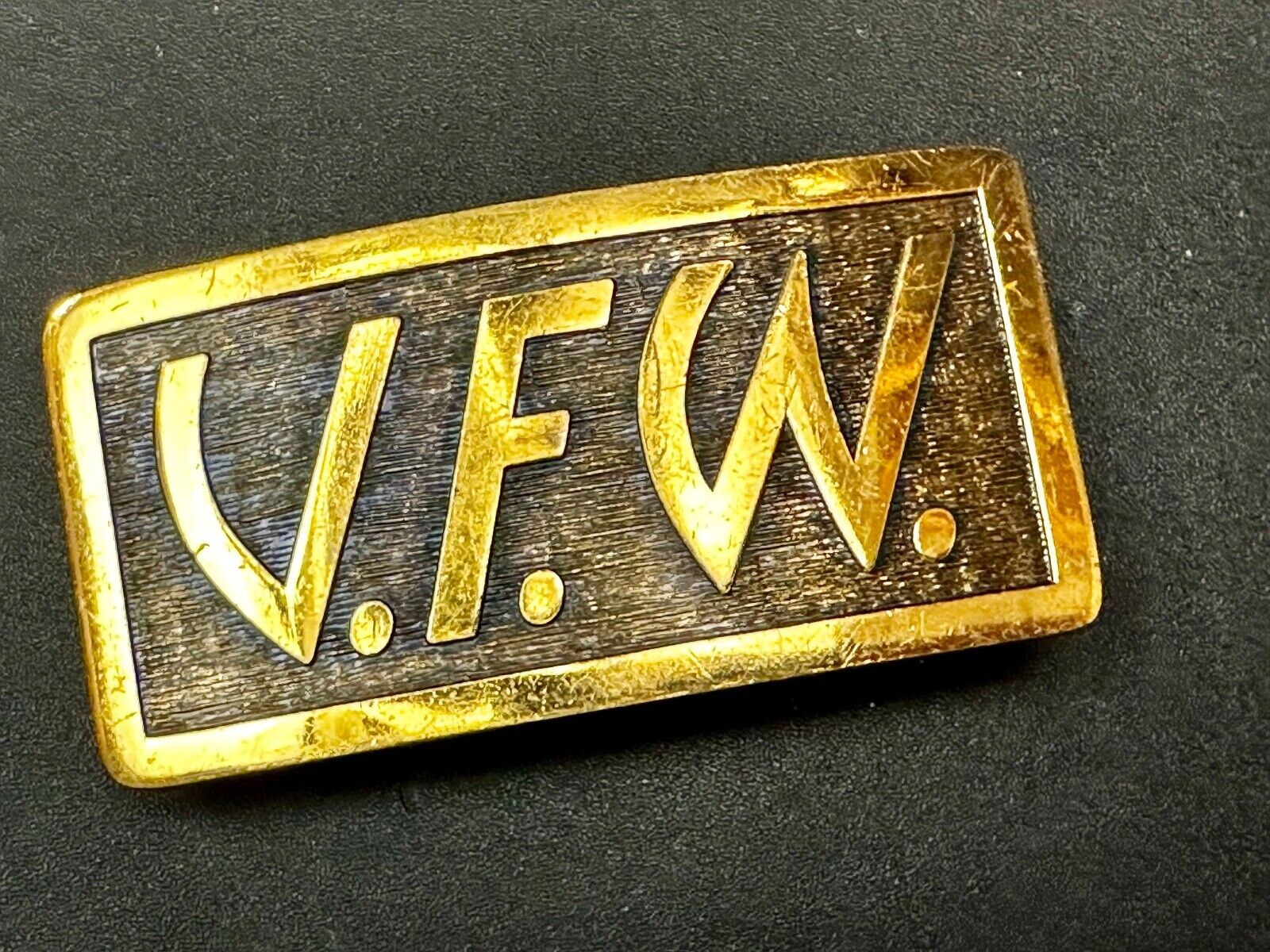 VFW Veterans Foreign Wars Of The USA RARE Brass Custom Belt Buckle